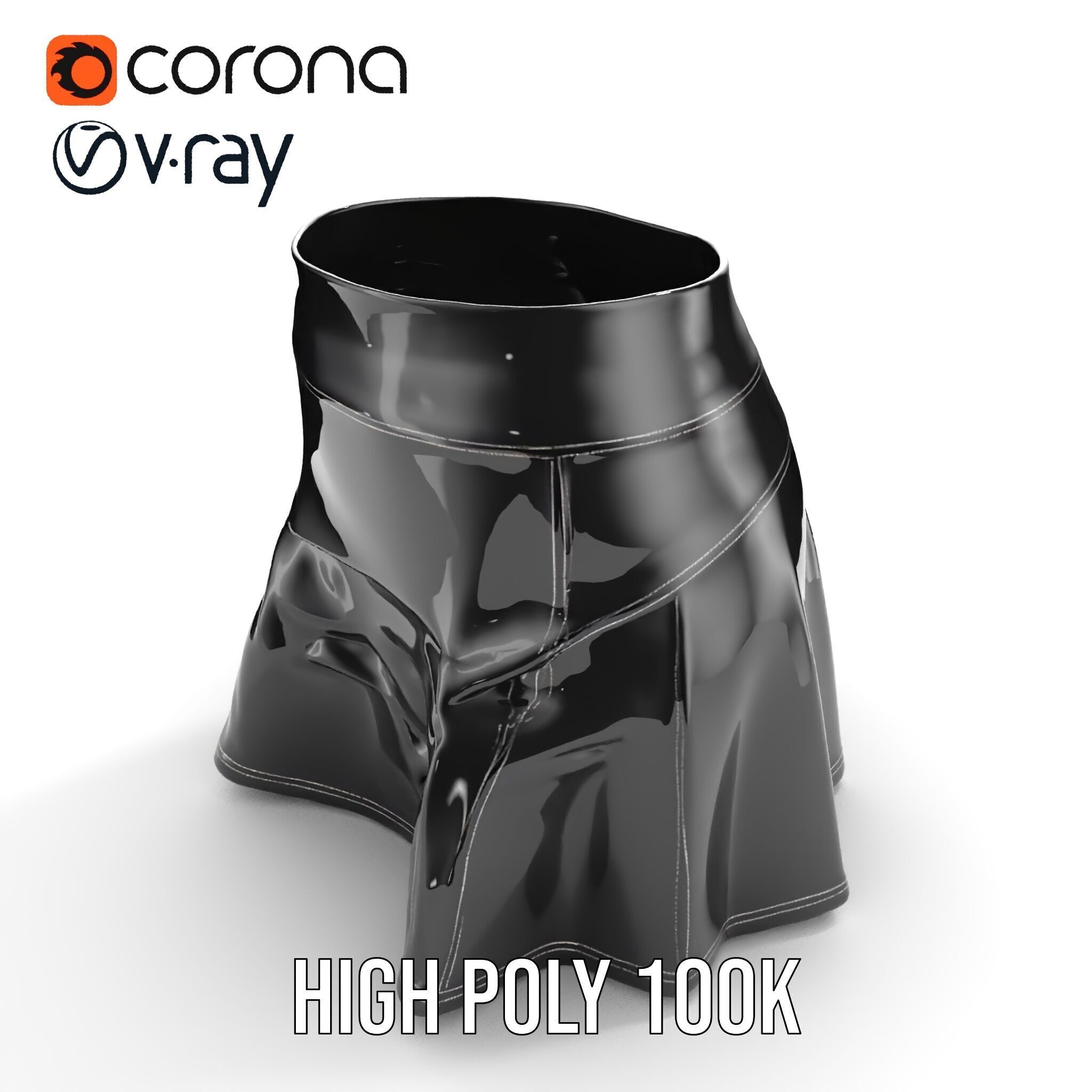 Elegant Skirt model pack for Fashion Visualization Low-poly 3D model_21