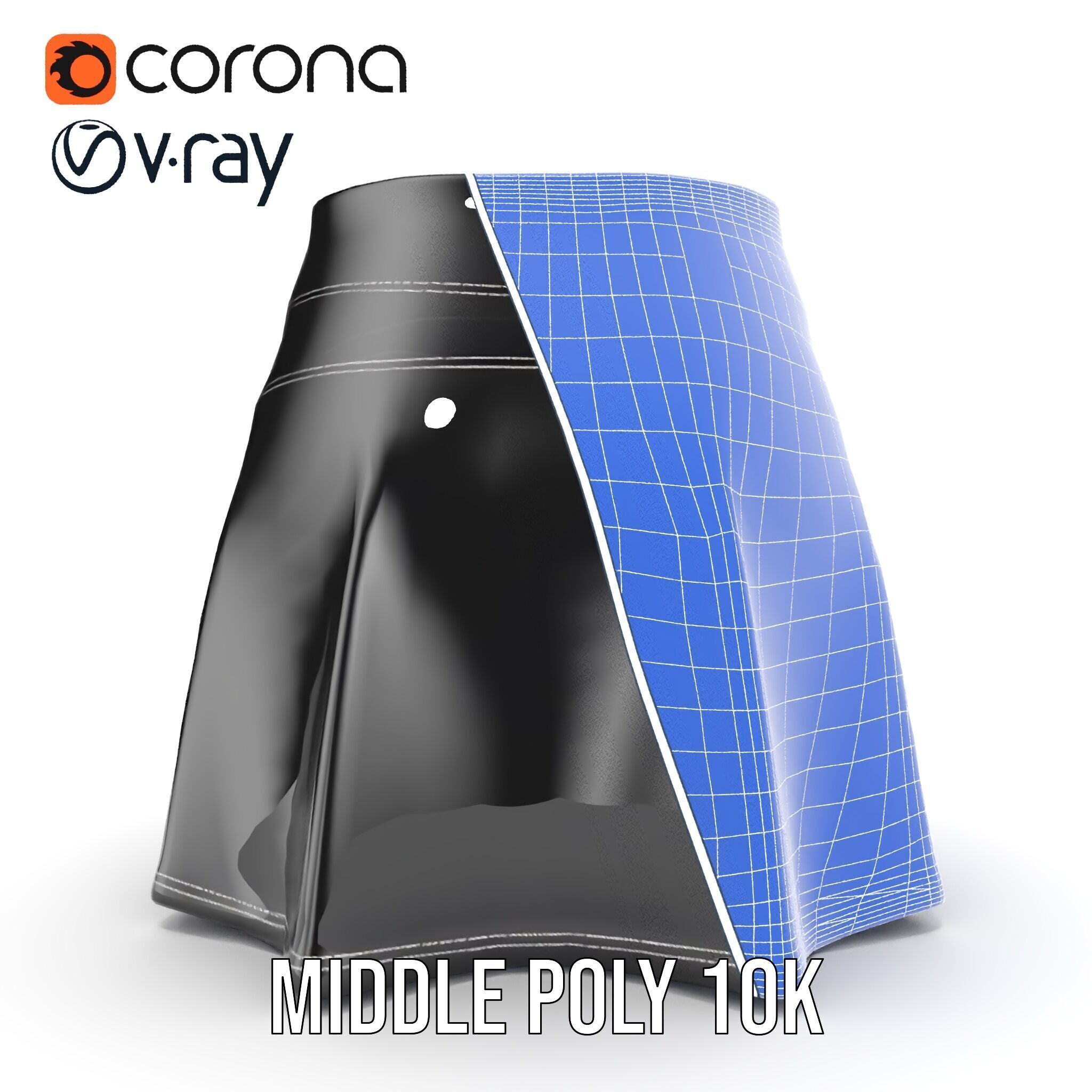 Elegant Skirt model pack for Fashion Visualization Low-poly 3D model_31