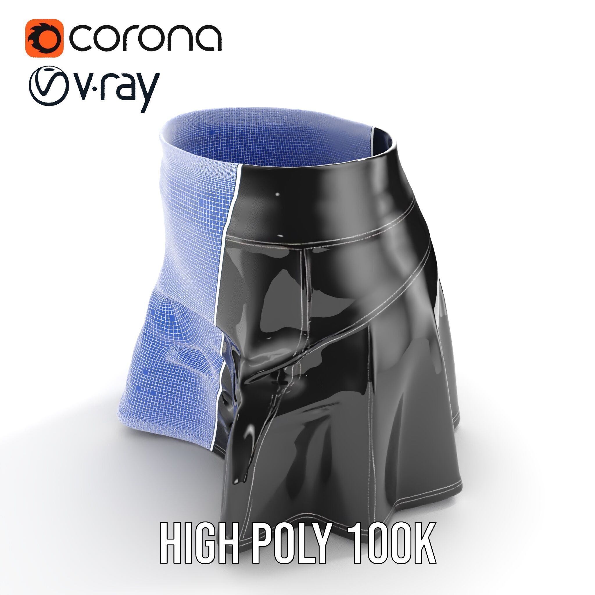 Elegant Skirt model pack for Fashion Visualization Low-poly 3D model_33