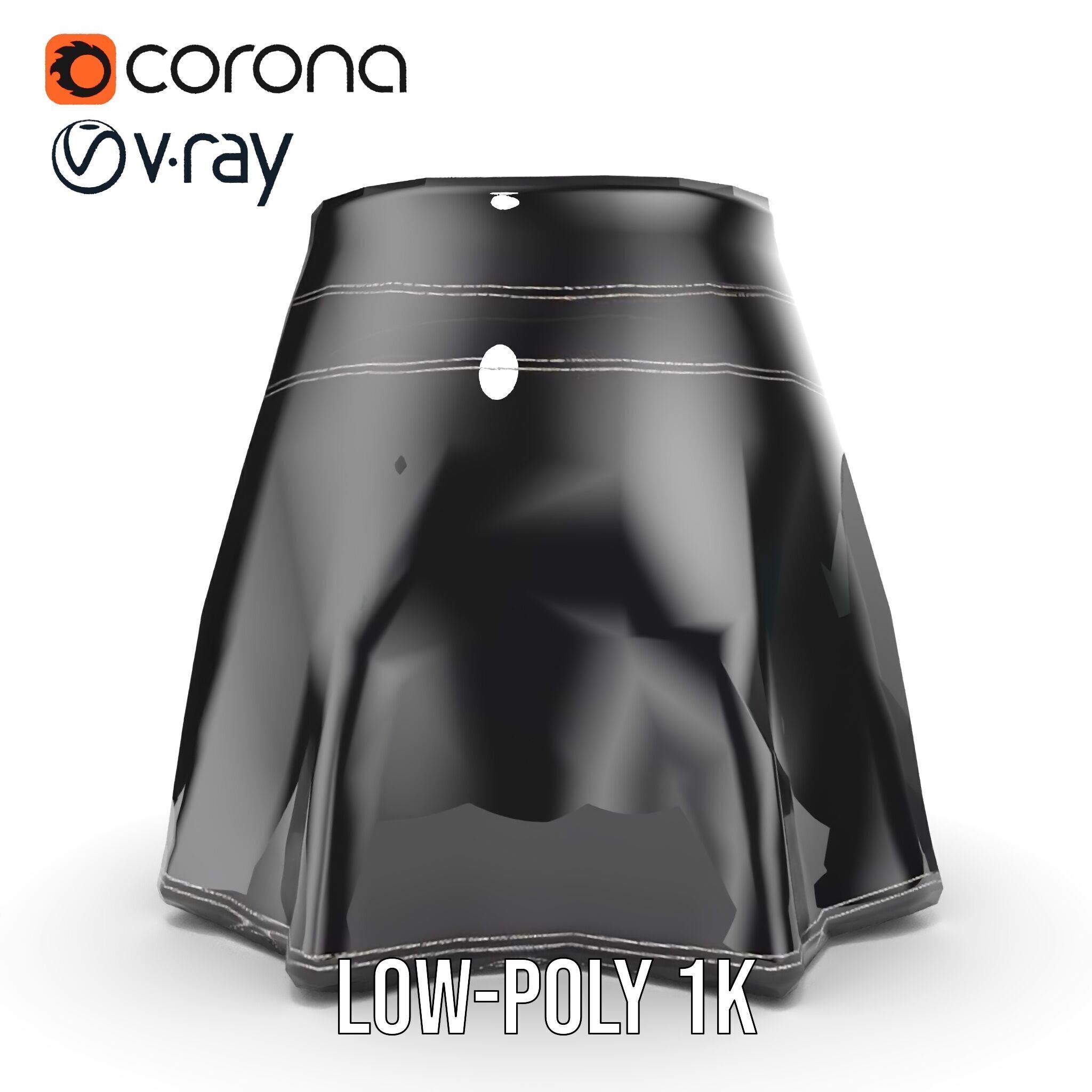 Elegant Skirt model pack for Fashion Visualization Low-poly 3D model_23