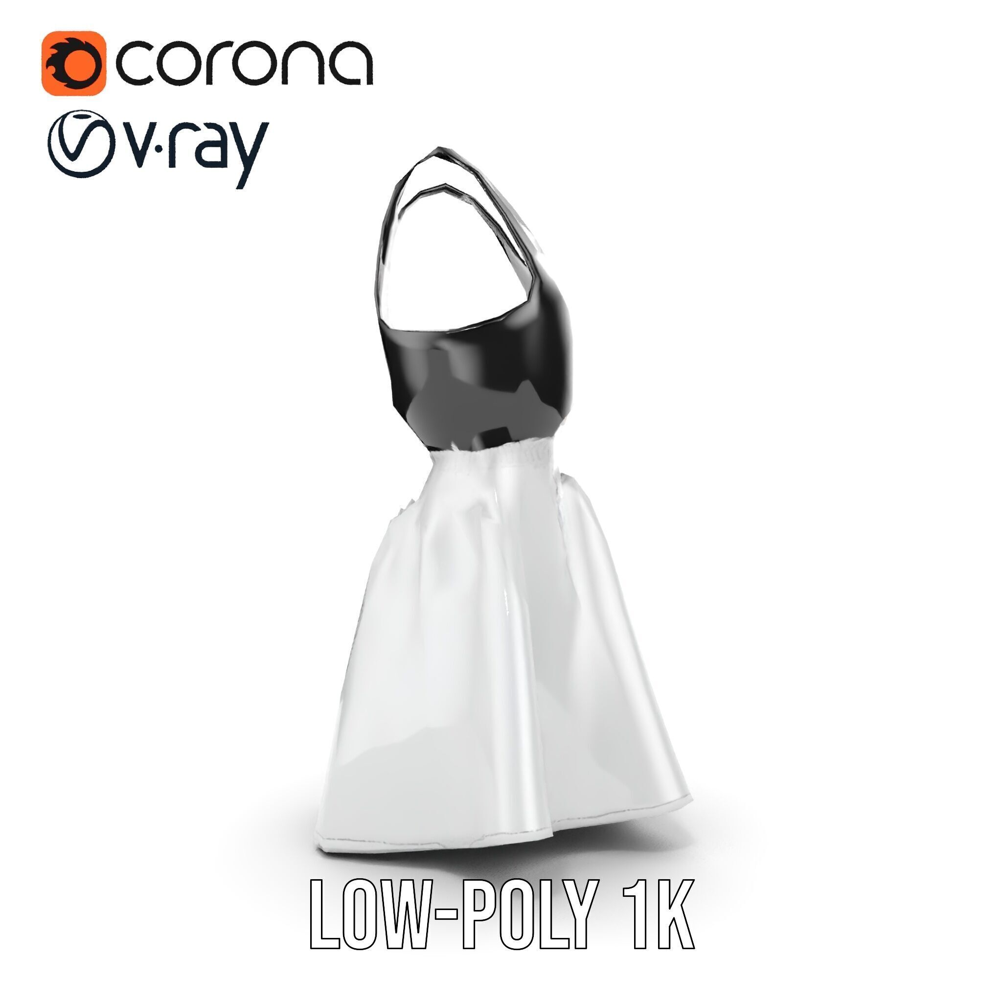 Casual Dress Model Pack for Realistic Animation and Rendering Low-poly 3D model_16