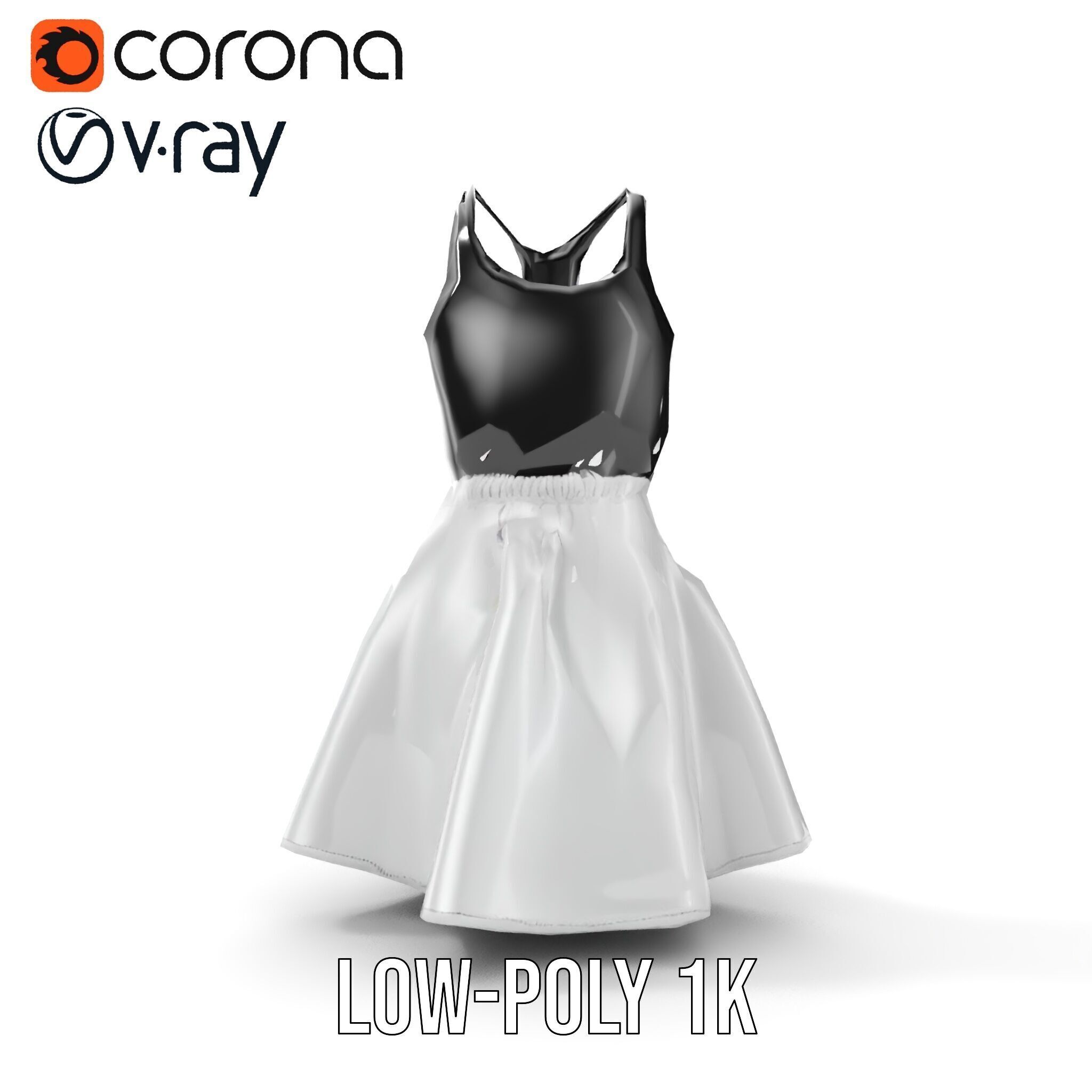 Casual Dress Model Pack for Realistic Animation and Rendering Low-poly 3D model_13