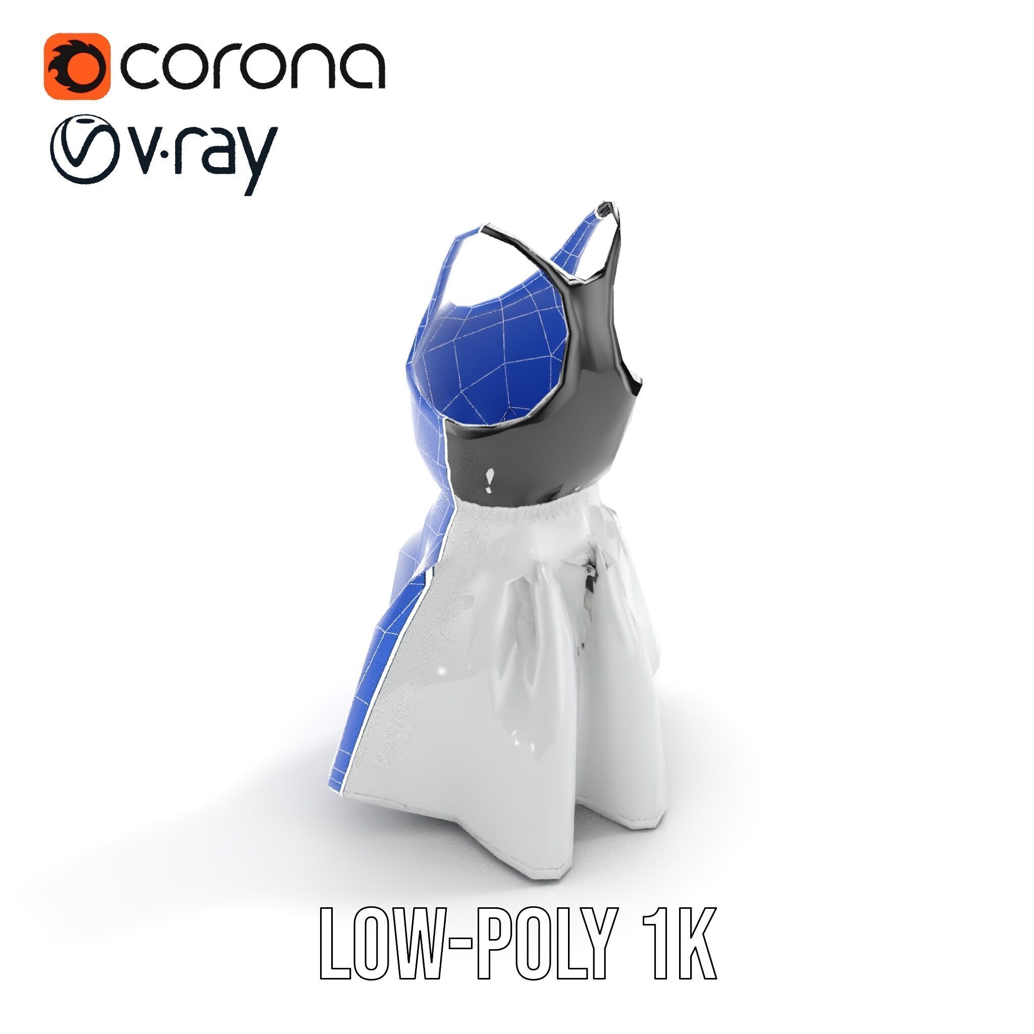 Casual Dress Model Pack for Realistic Animation and Rendering Low-poly 3D model_23