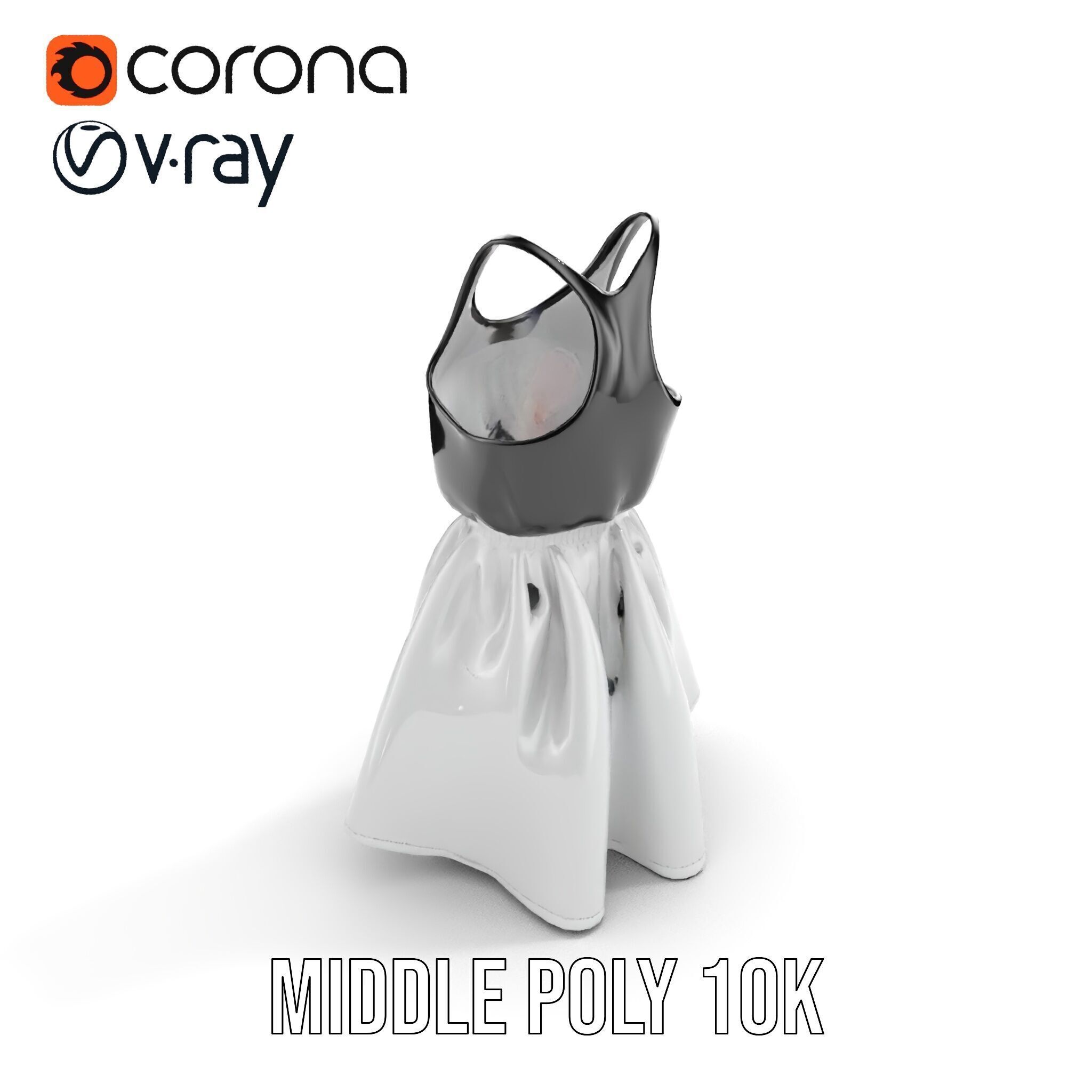 Casual Dress Model Pack for Realistic Animation and Rendering Low-poly 3D model_6