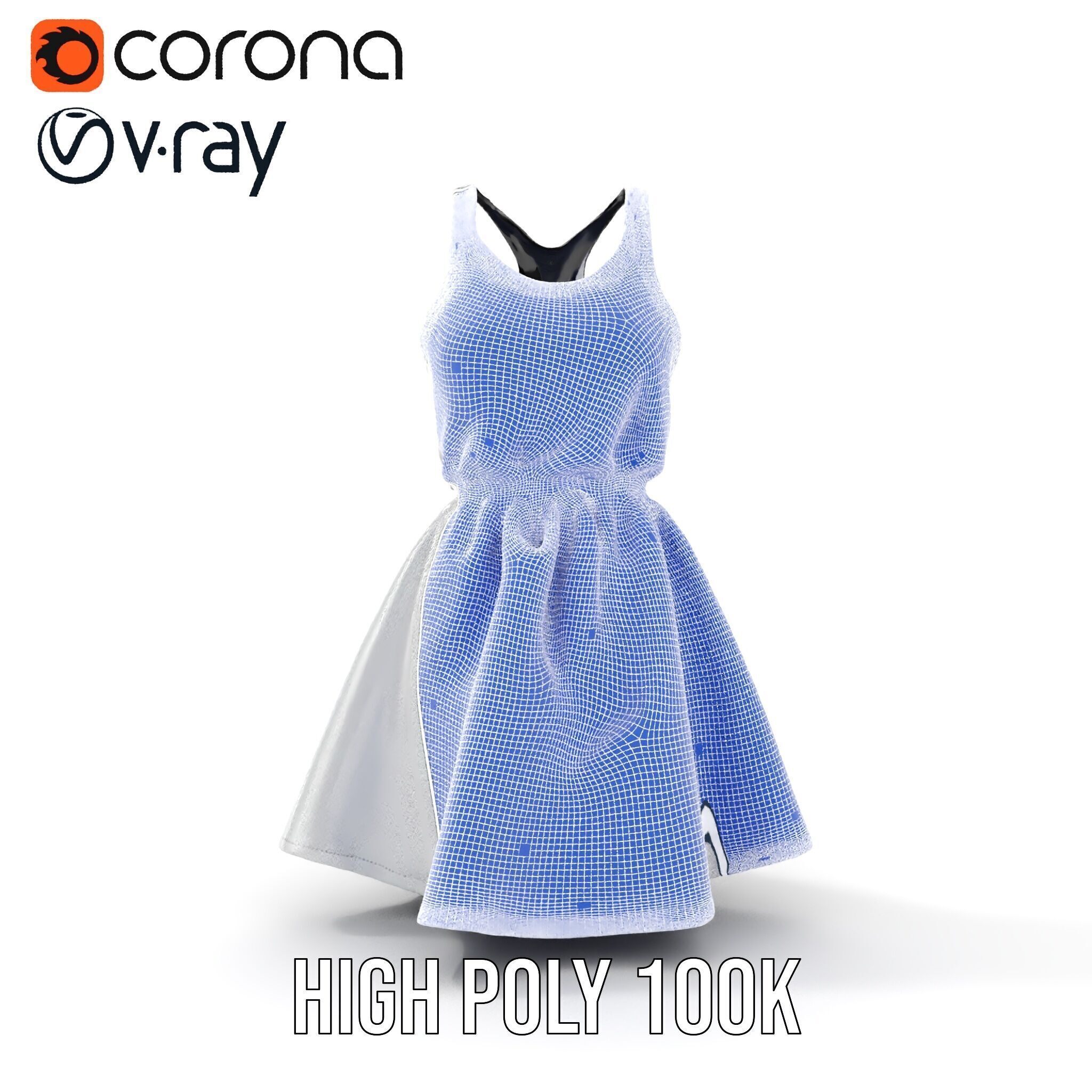 Casual Dress Model Pack for Realistic Animation and Rendering Low-poly 3D model_33