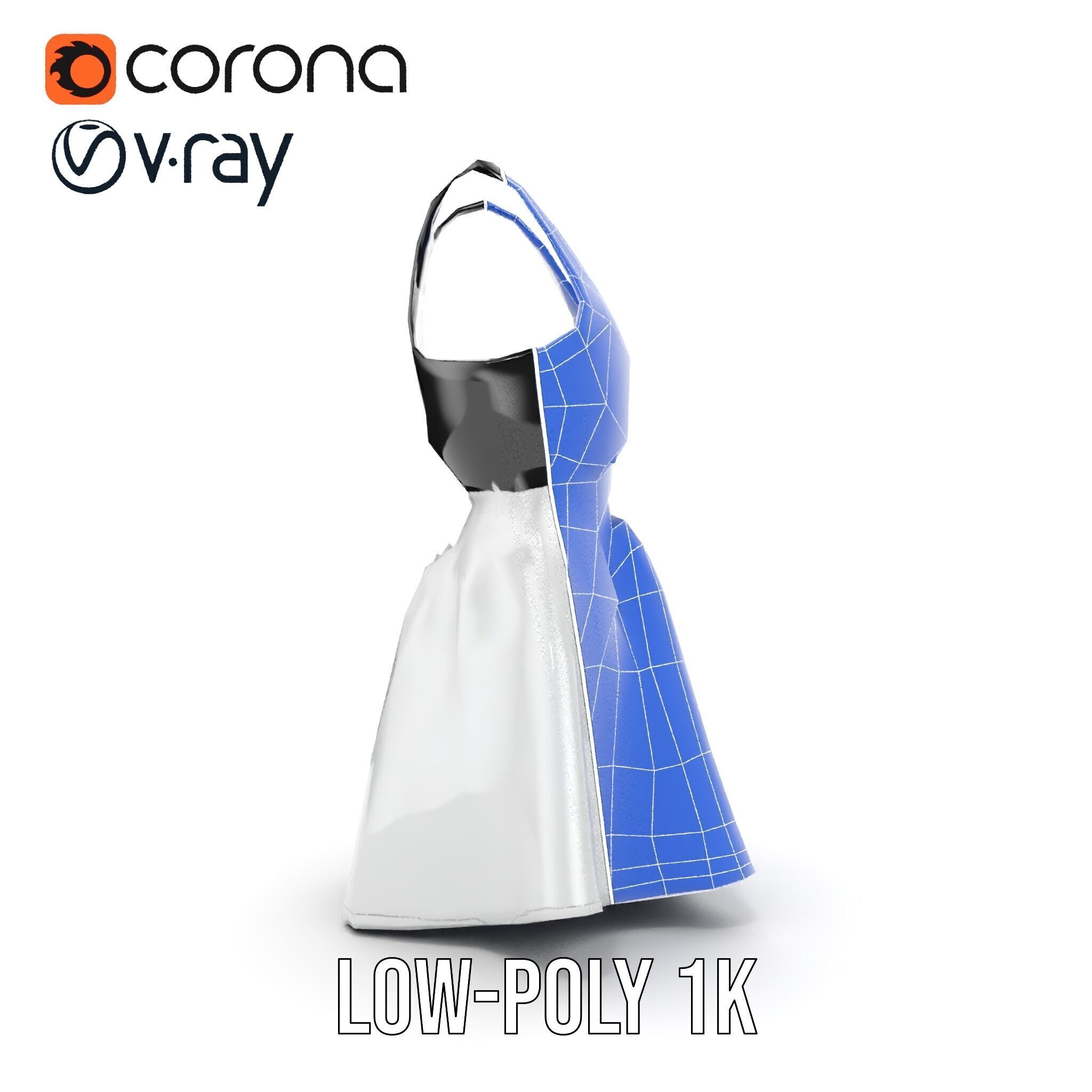 Casual Dress Model Pack for Realistic Animation and Rendering Low-poly 3D model_32