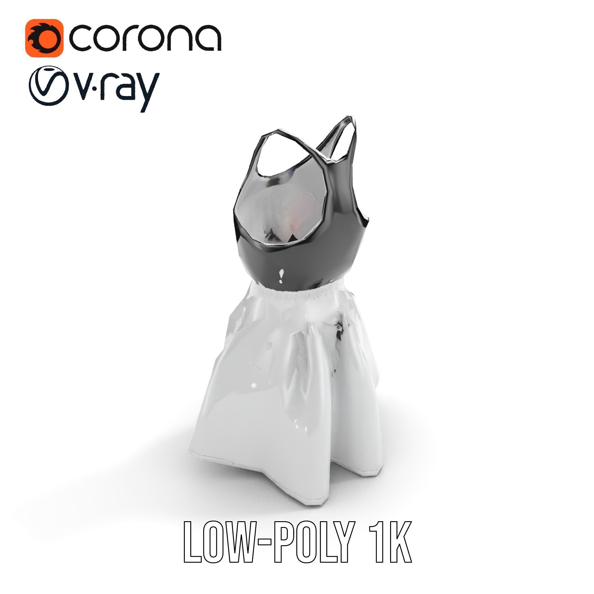 Casual Dress Model Pack for Realistic Animation and Rendering Low-poly 3D model_7