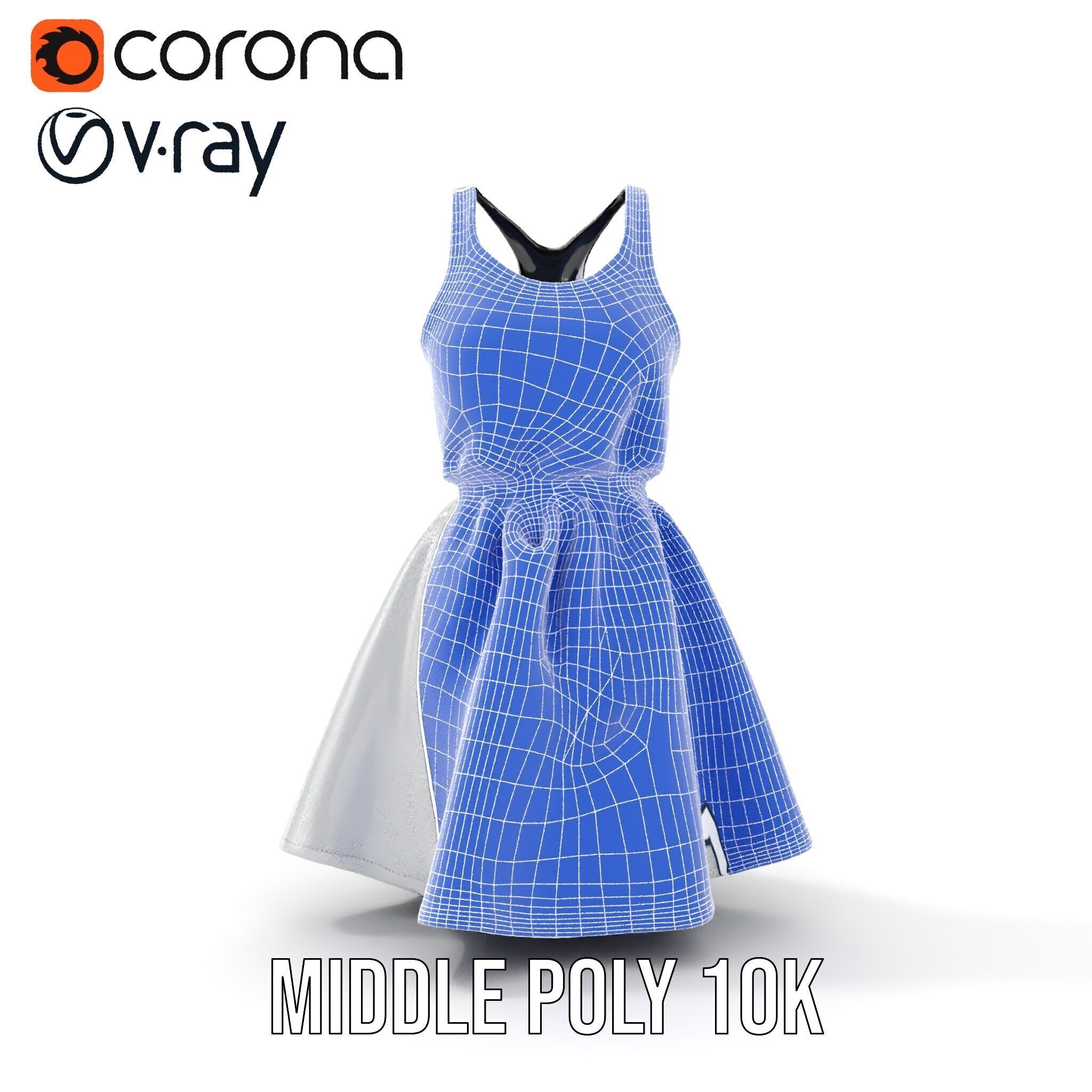 Casual Dress Model Pack for Realistic Animation and Rendering Low-poly 3D model_22