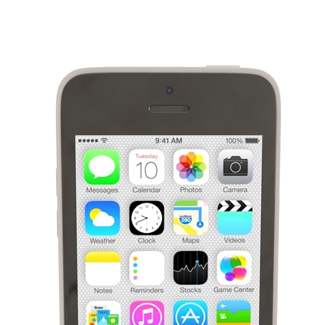Apple iPhone 5c white 3D model_4