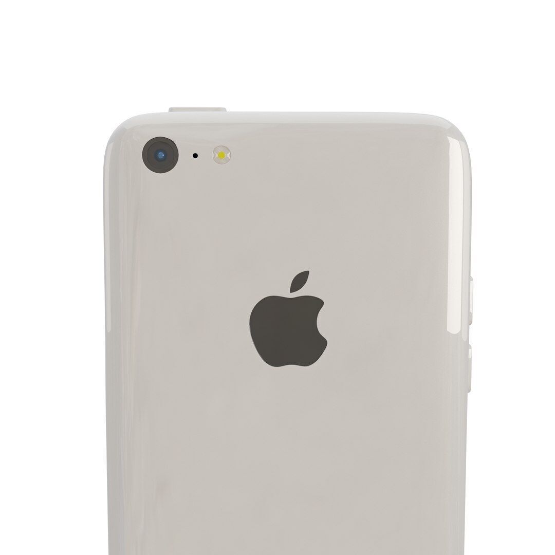 Apple iPhone 5c white 3D model_5