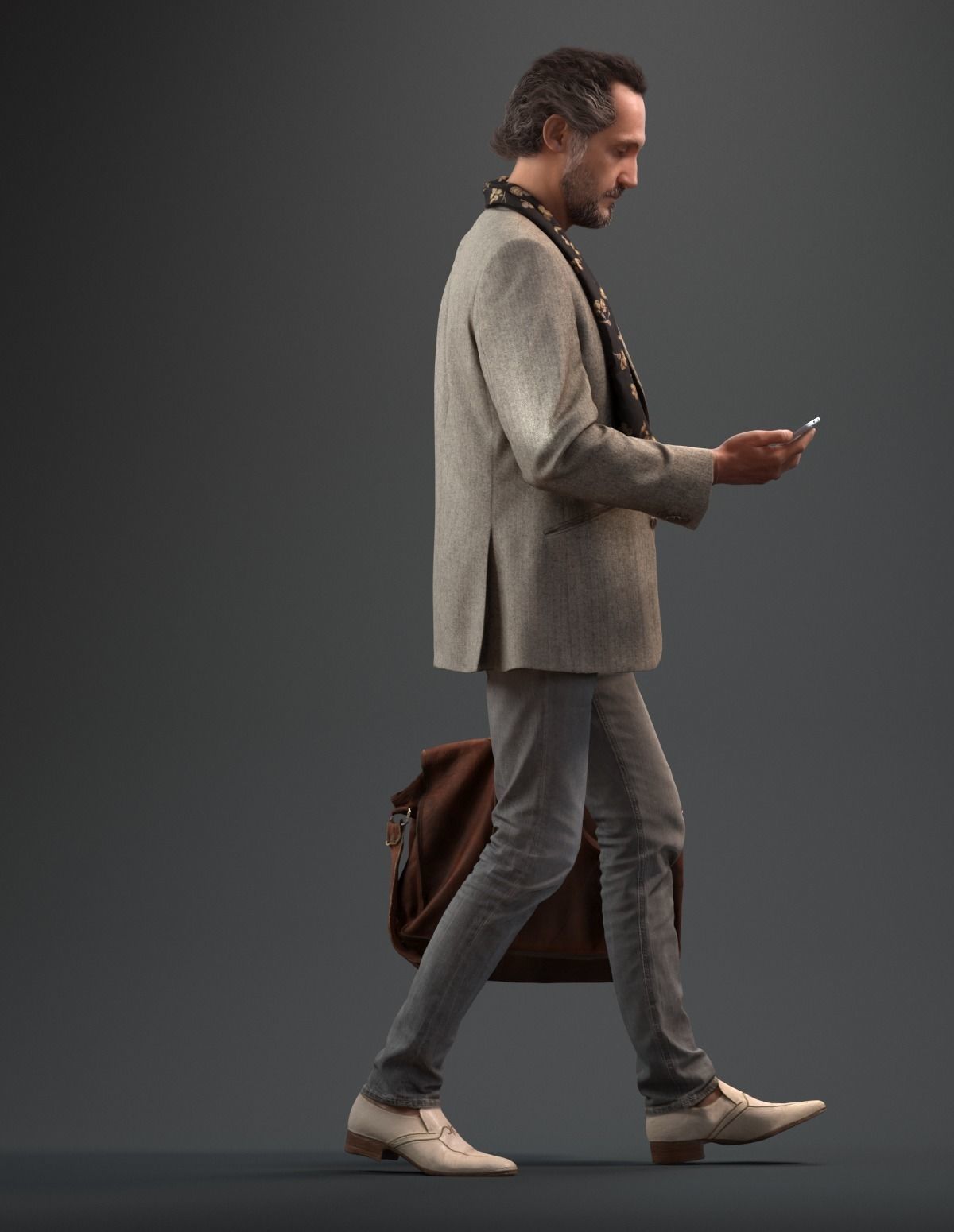 00050PaulJan003 Walking Man Pre Posed 3D Model 3D model_7