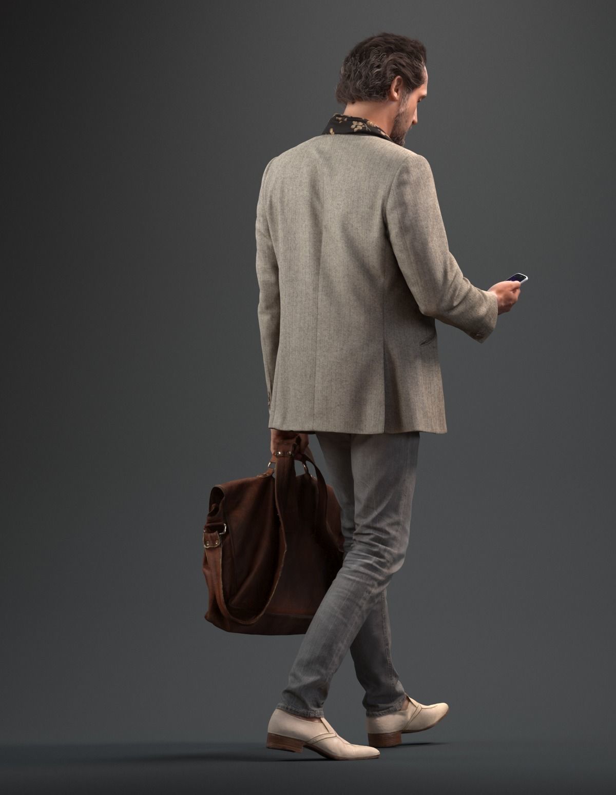 00050PaulJan003 Walking Man Pre Posed 3D Model 3D model_5