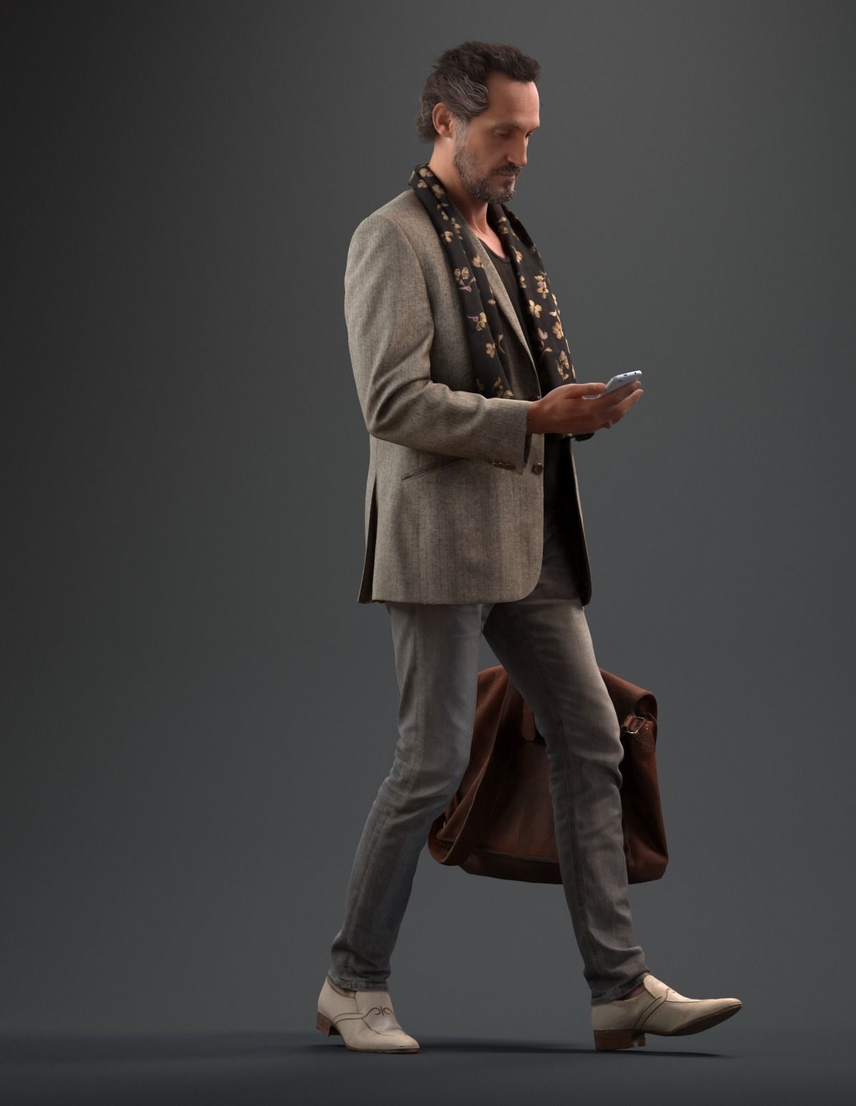 00050PaulJan003 Walking Man Pre Posed 3D Model 3D model_6