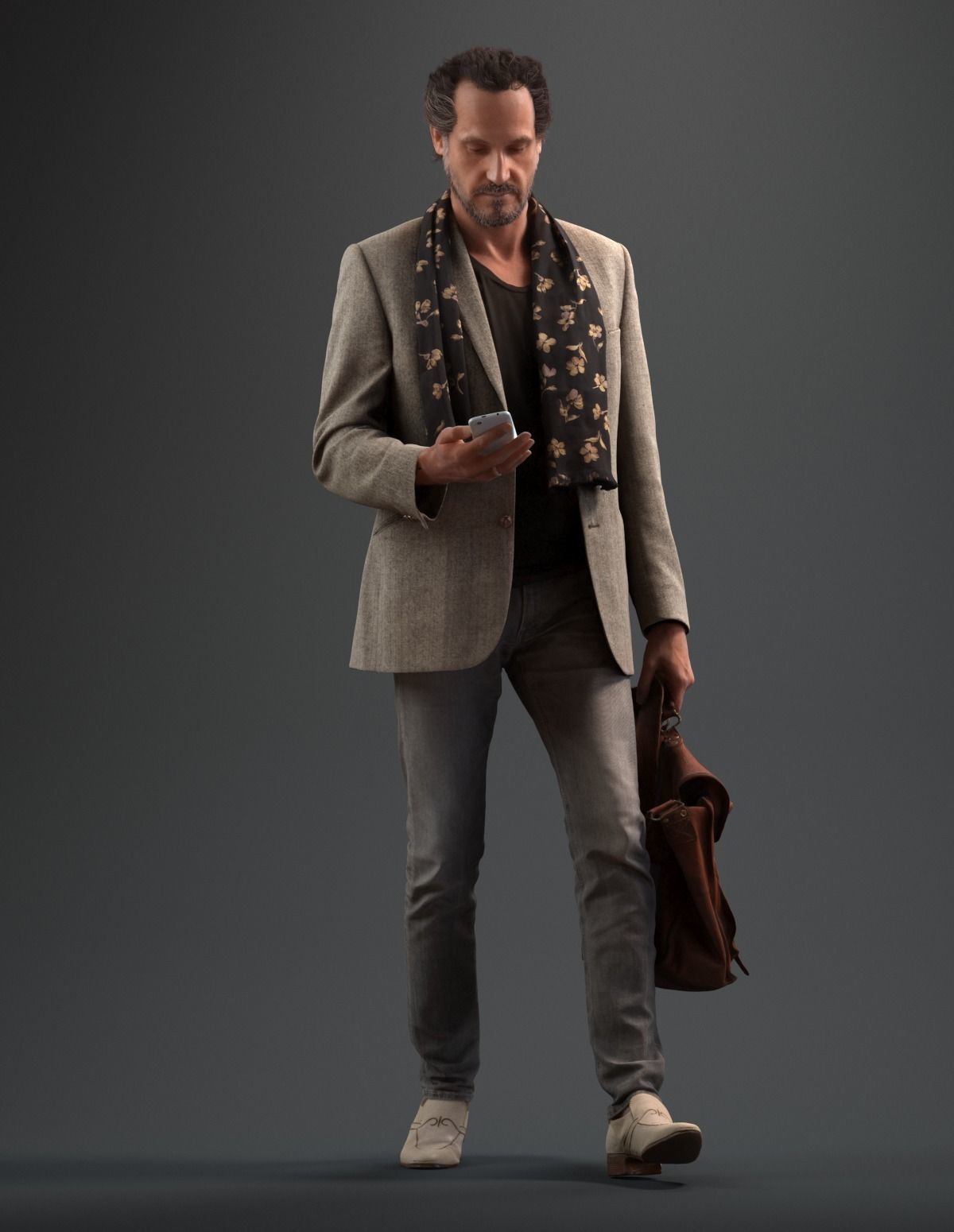 00050PaulJan003 Walking Man Pre Posed 3D Model 3D model_10