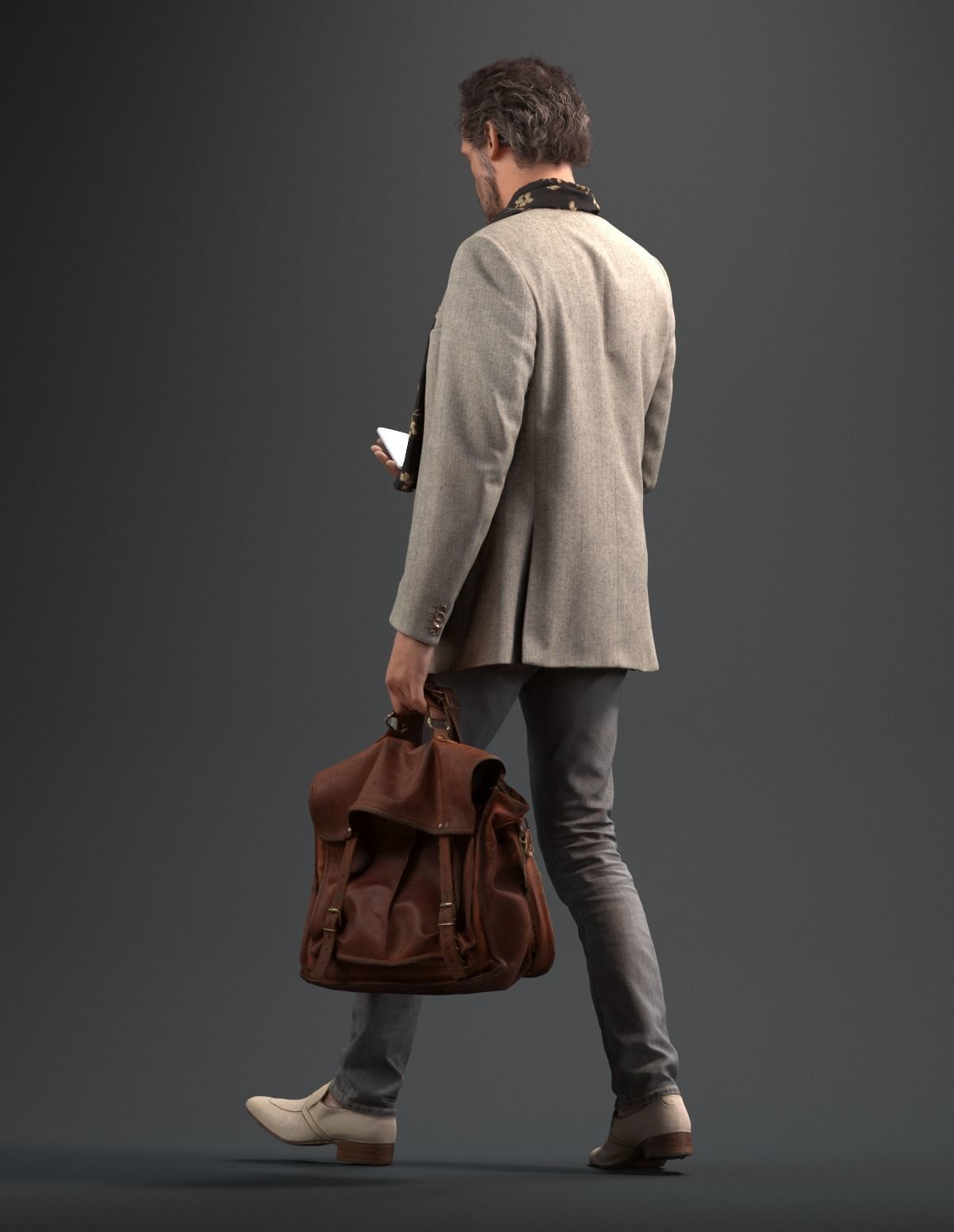 00050PaulJan003 Walking Man Pre Posed 3D Model 3D model_11