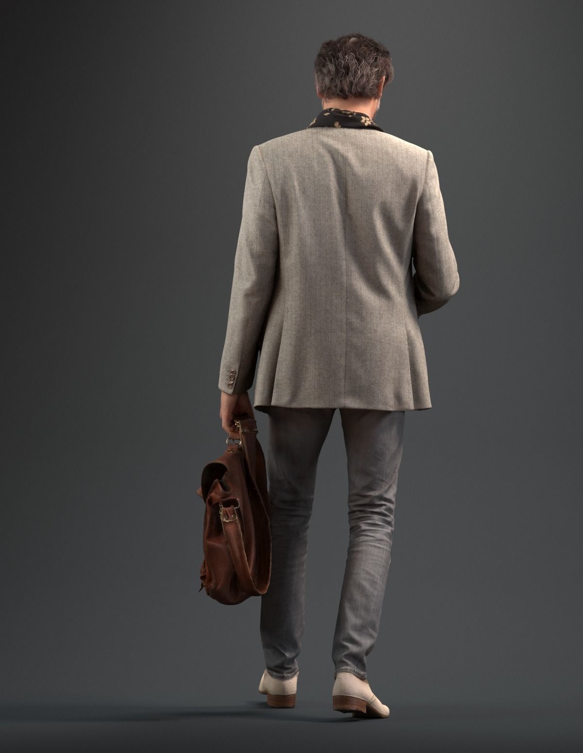 00050PaulJan003 Walking Man Pre Posed 3D Model 3D model_4