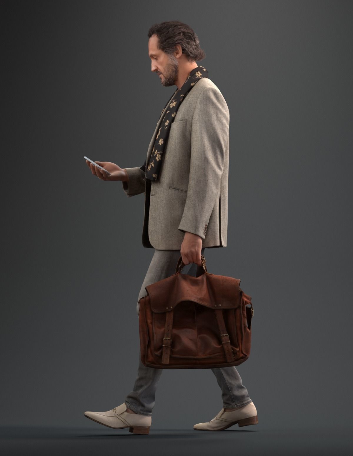 00050PaulJan003 Walking Man Pre Posed 3D Model 3D model_8