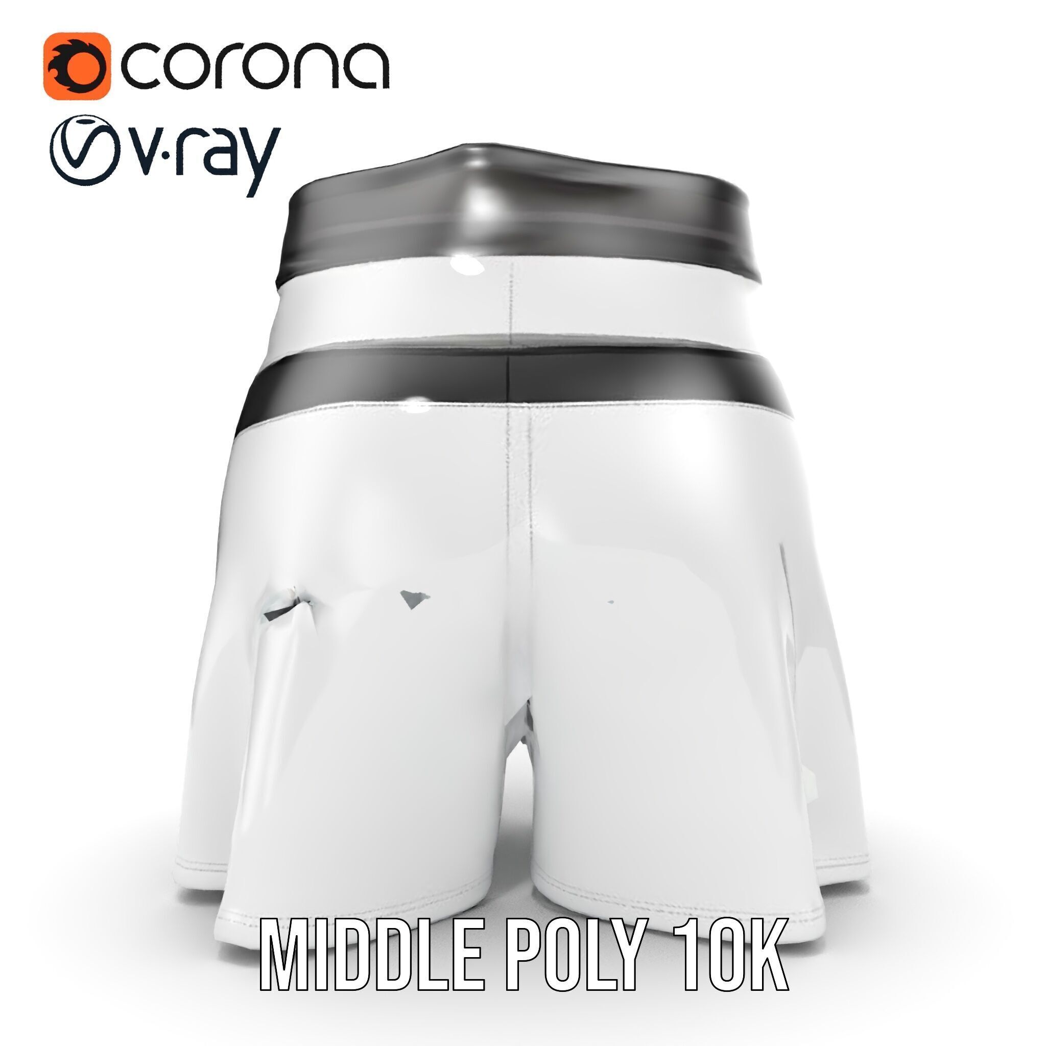 Sports Shorts D Model Pack  Realistic Polyester Design Low-poly 3D model_19