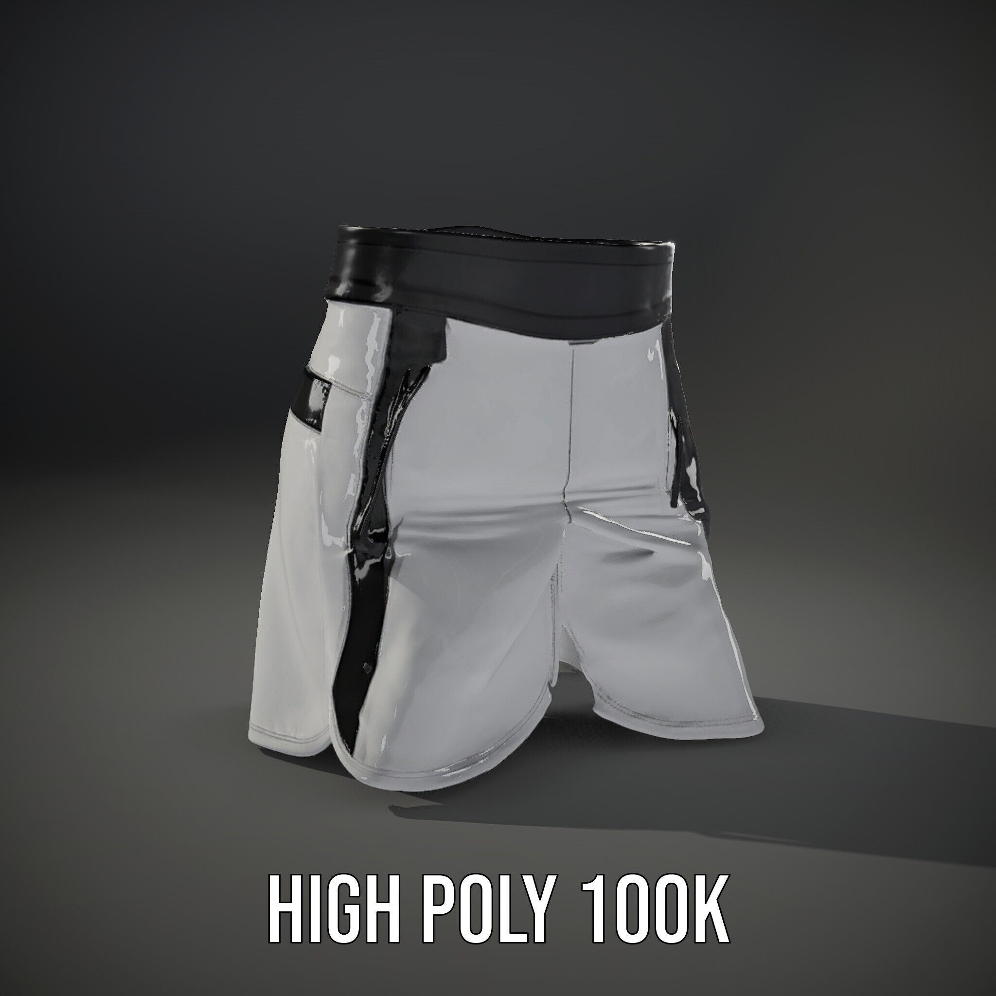Sports Shorts D Model Pack  Realistic Polyester Design Low-poly 3D model_8