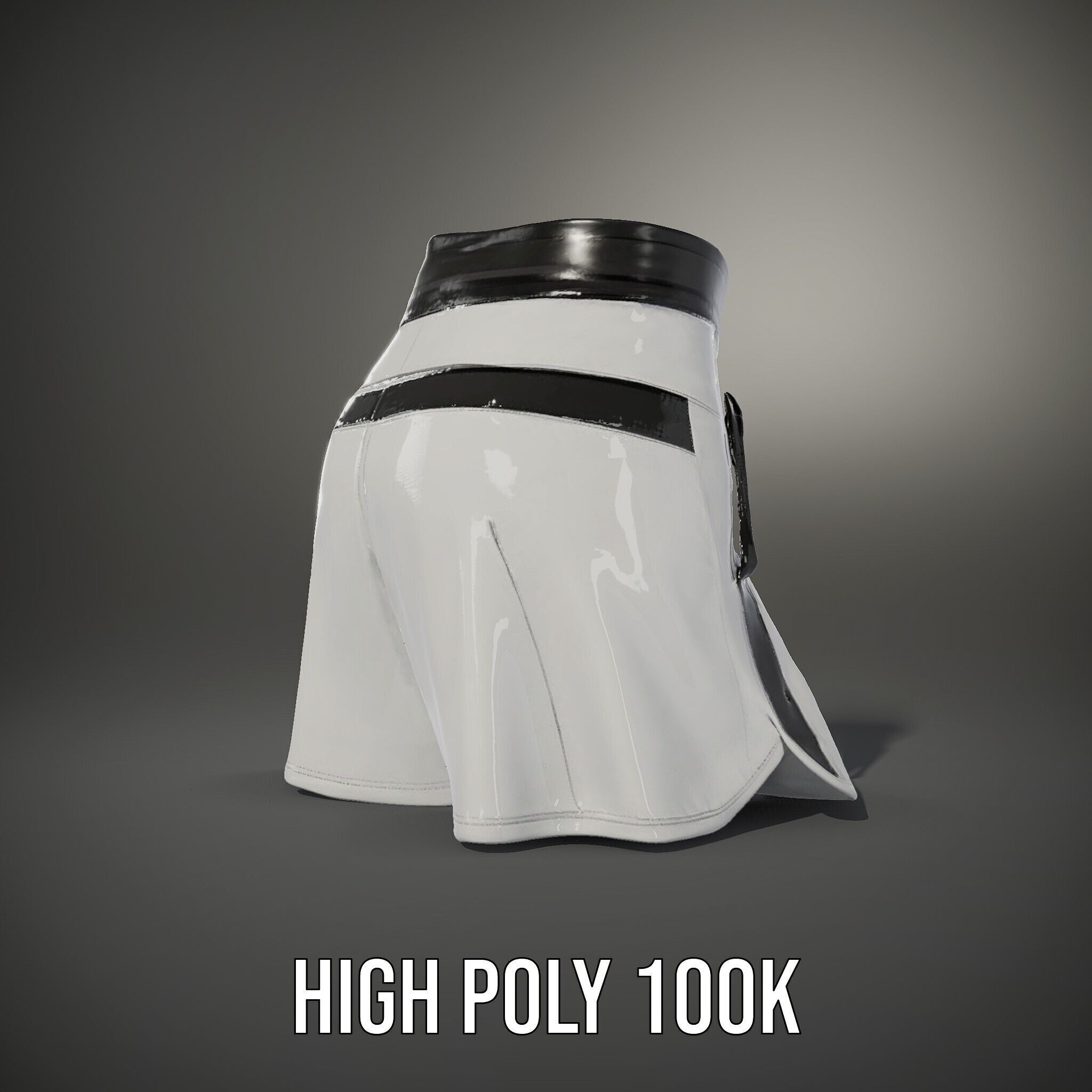 Sports Shorts D Model Pack  Realistic Polyester Design Low-poly 3D model_14