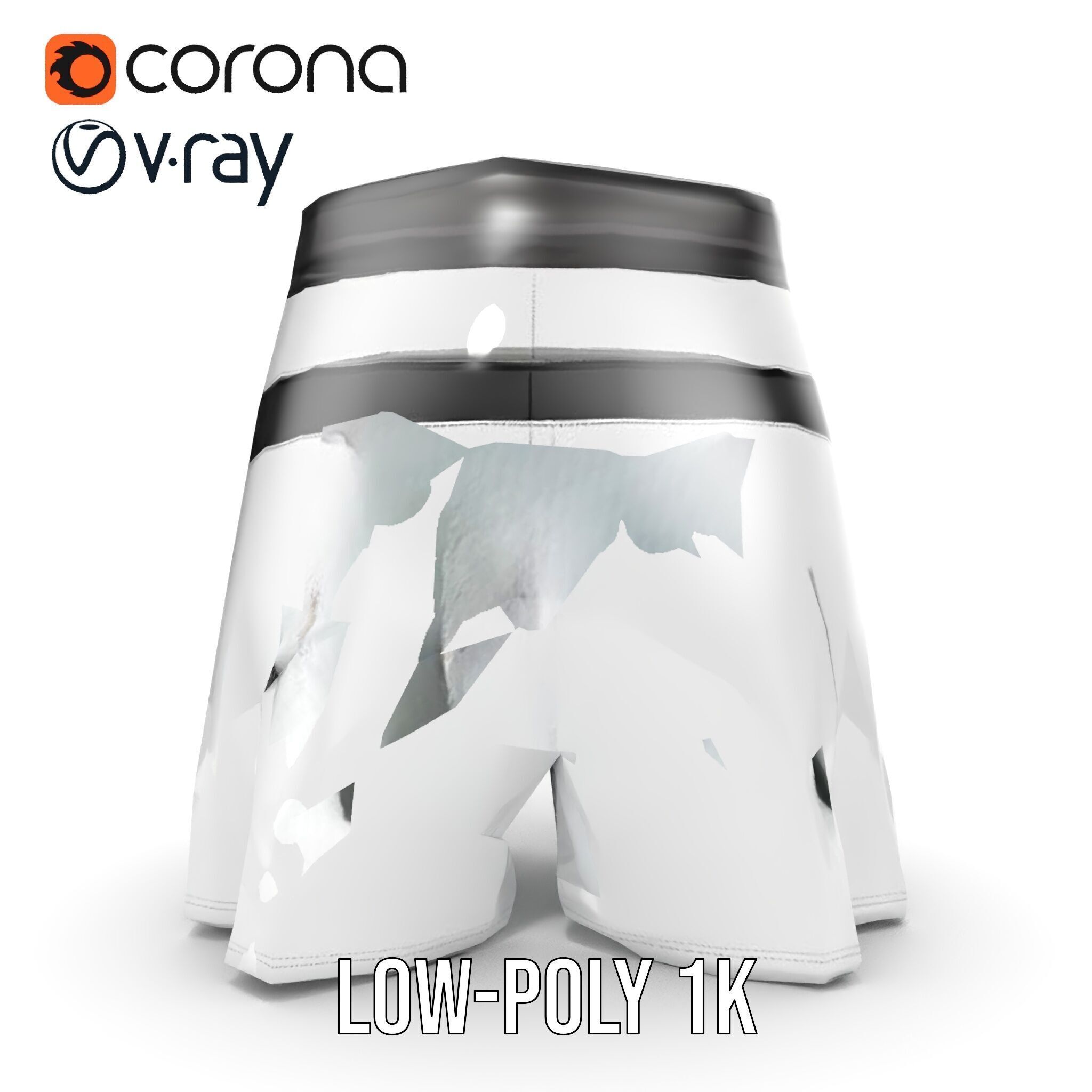 Sports Shorts D Model Pack  Realistic Polyester Design Low-poly 3D model_28