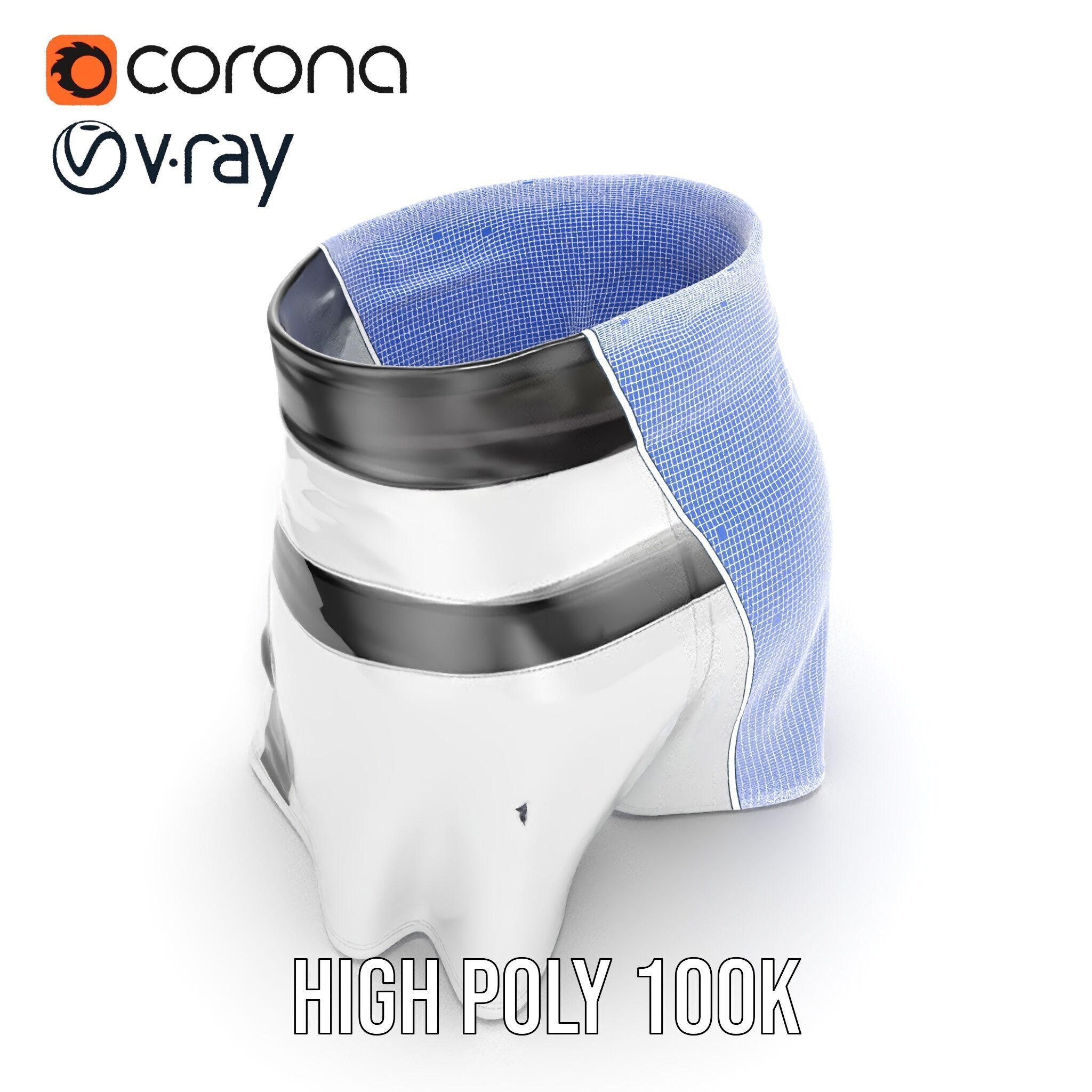 Sports Shorts D Model Pack  Realistic Polyester Design Low-poly 3D model_36