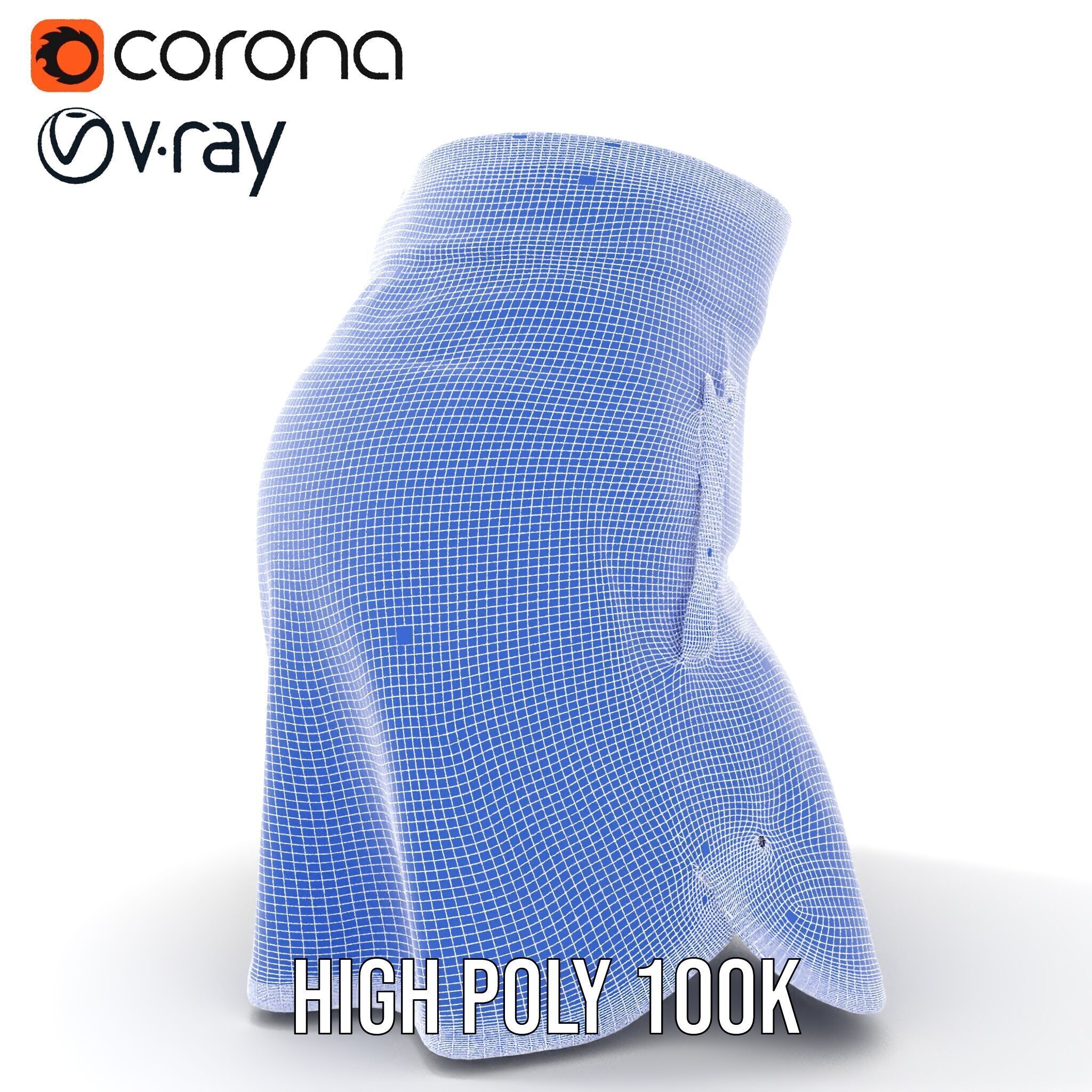 Sports Shorts D Model Pack  Realistic Polyester Design Low-poly 3D model_37