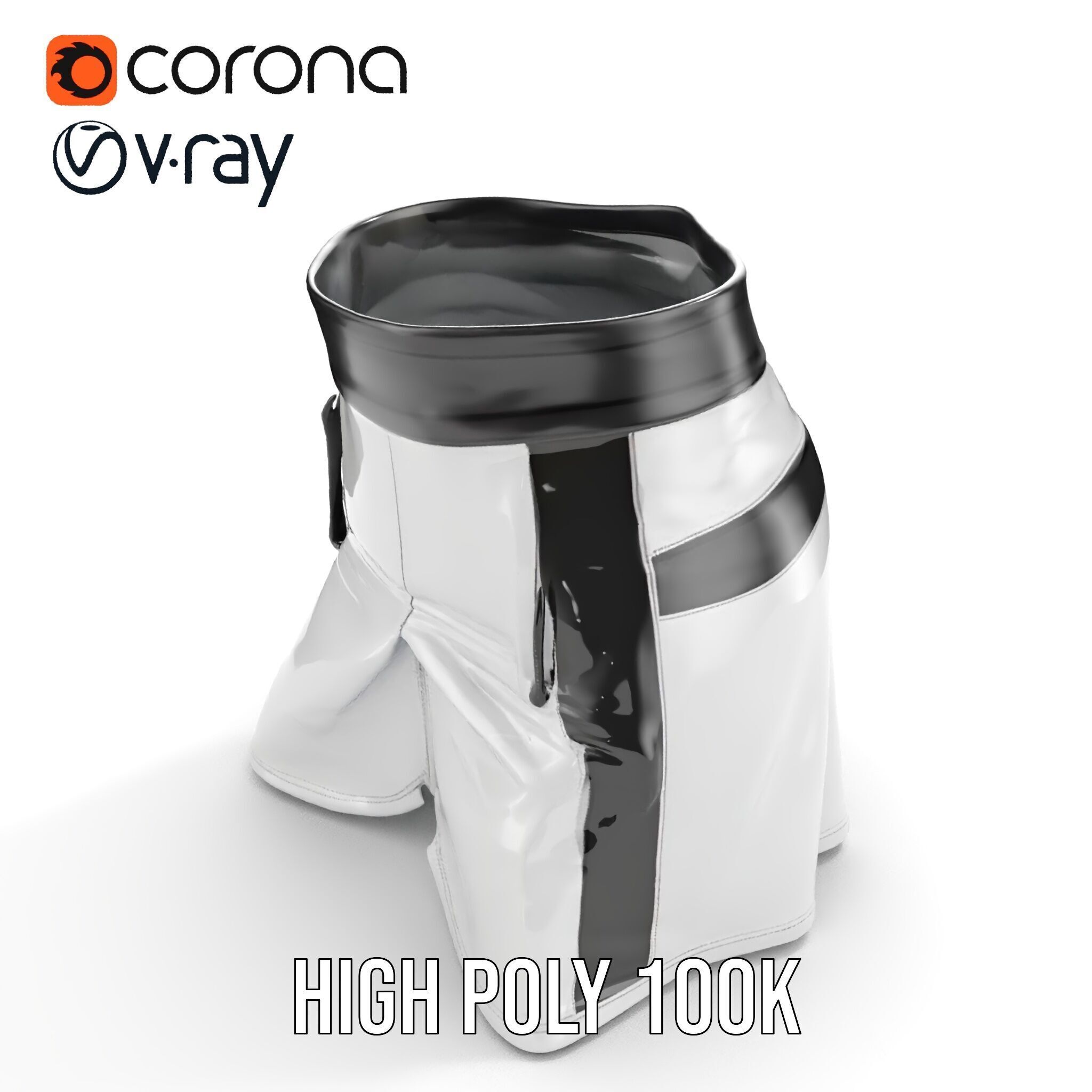 Sports Shorts D Model Pack  Realistic Polyester Design Low-poly 3D model_23