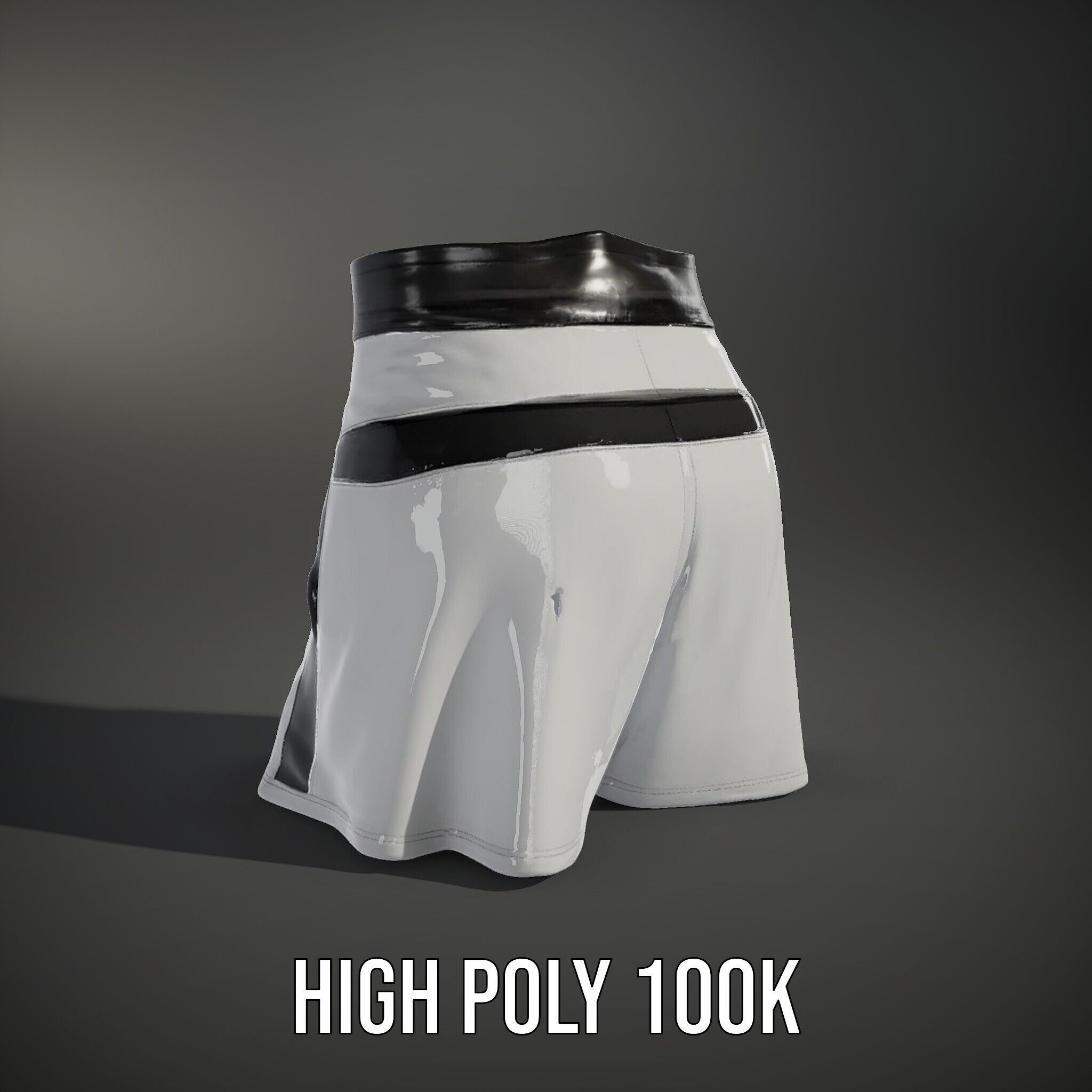 Sports Shorts D Model Pack  Realistic Polyester Design Low-poly 3D model_11