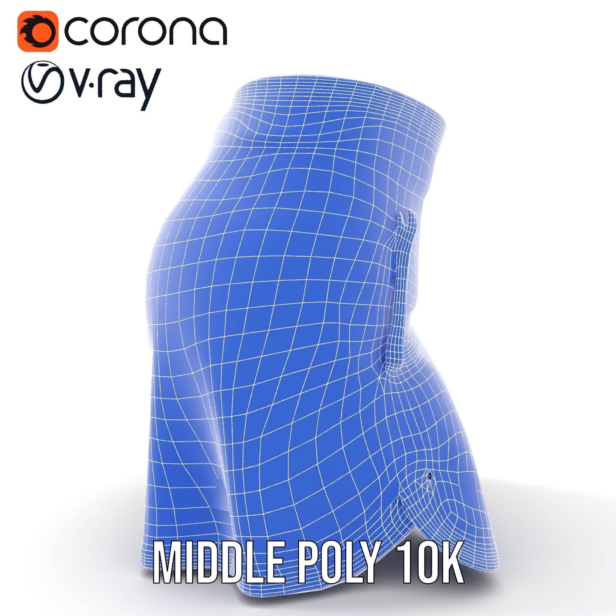 Sports Shorts D Model Pack  Realistic Polyester Design Low-poly 3D model_15