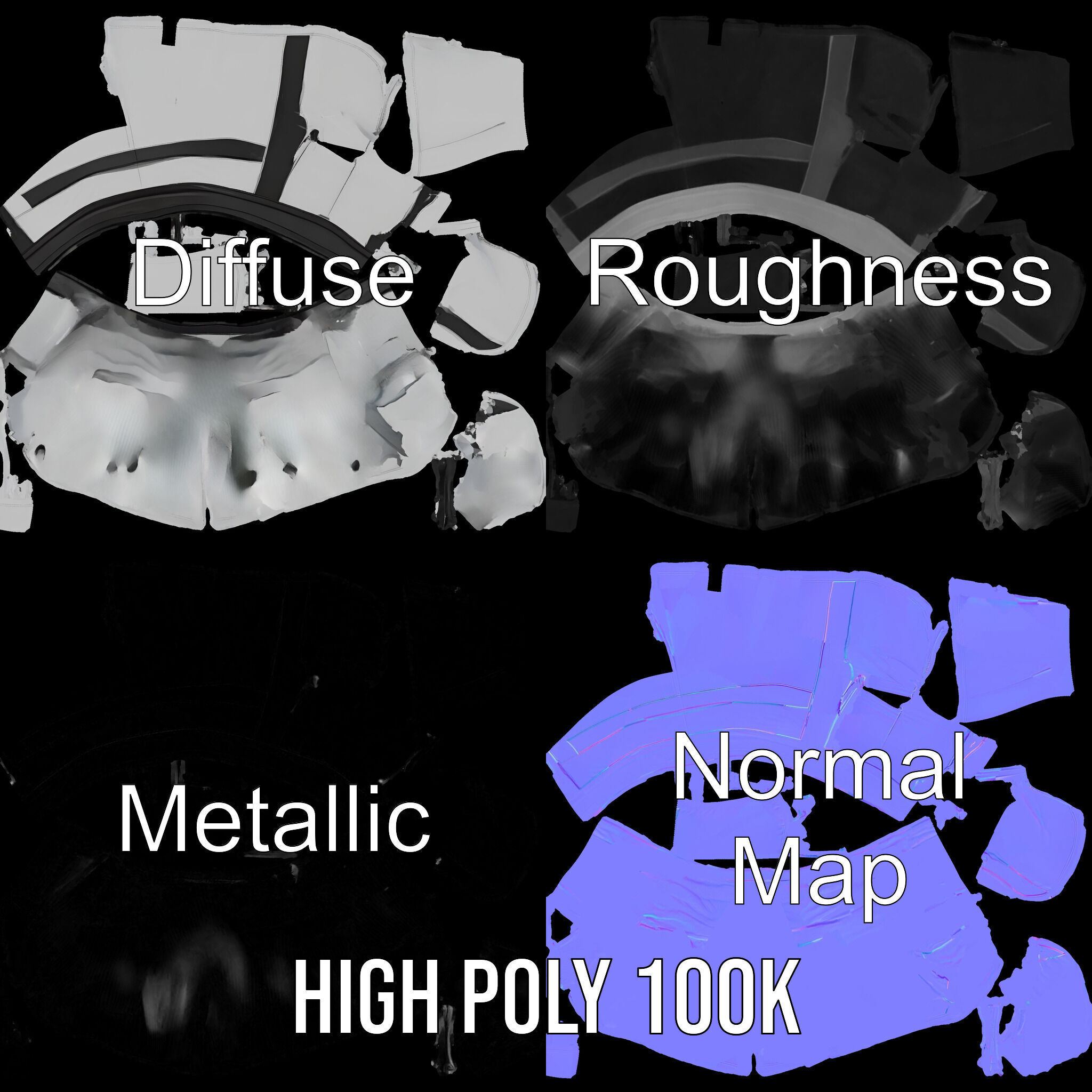 Sports Shorts D Model Pack  Realistic Polyester Design Low-poly 3D model_3