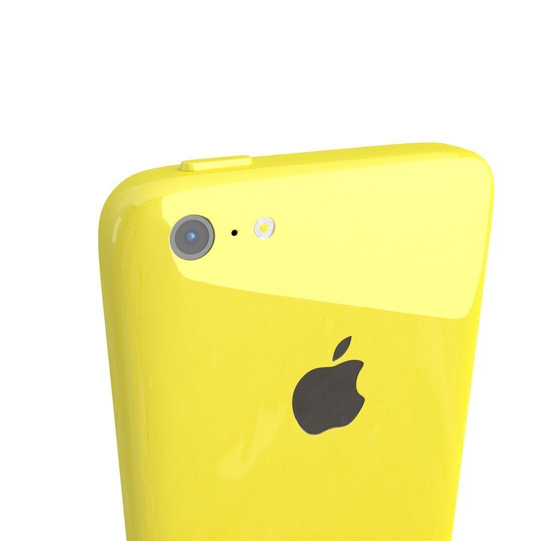 Apple iPhone 5c Yellow 3D model_5
