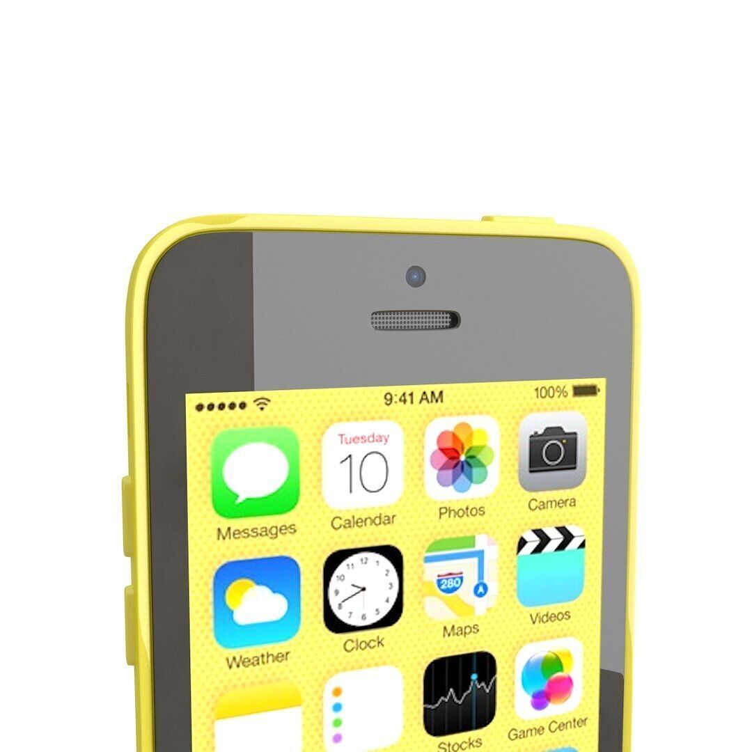 Apple iPhone 5c Yellow 3D model_4