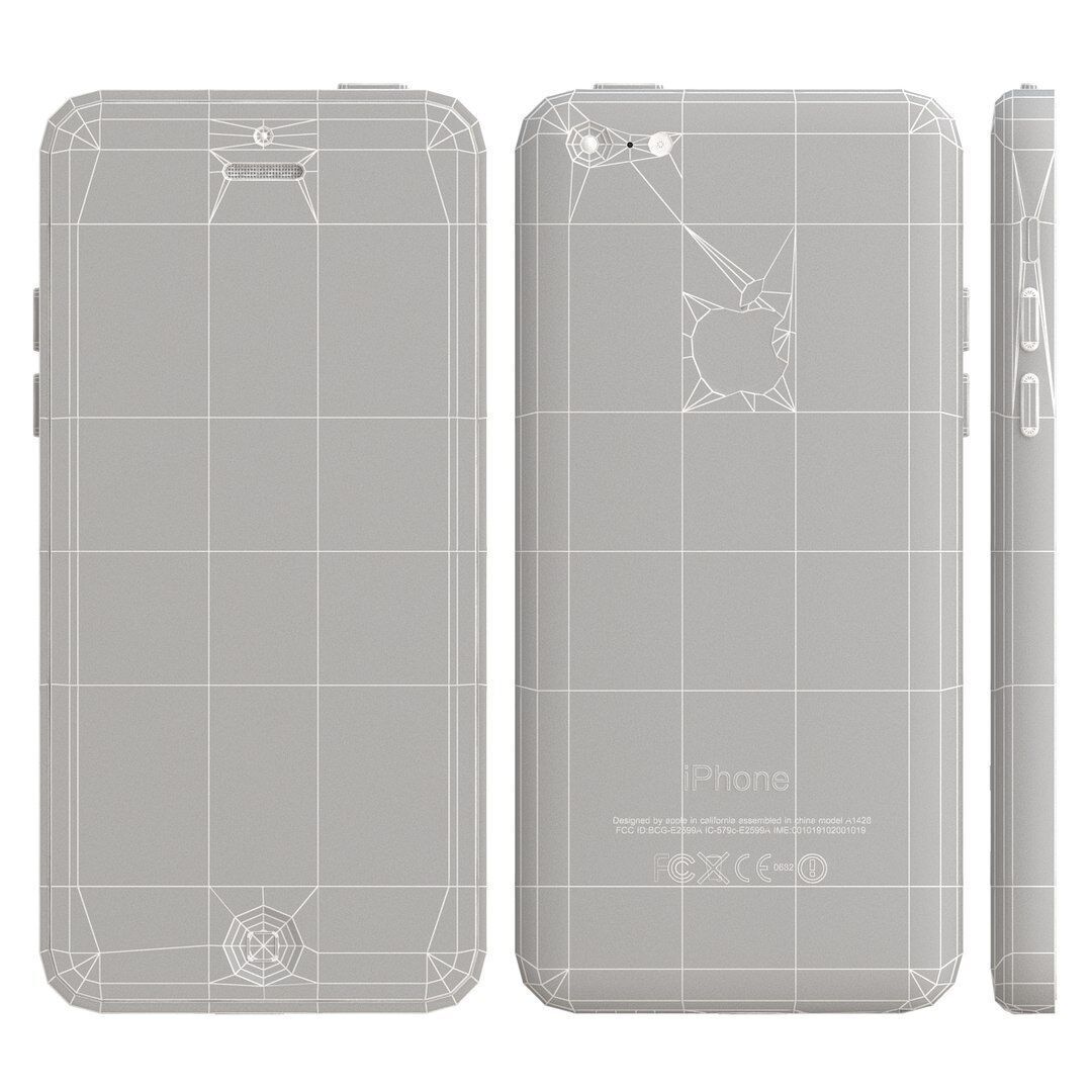 Apple iPhone 5c Yellow 3D model_8