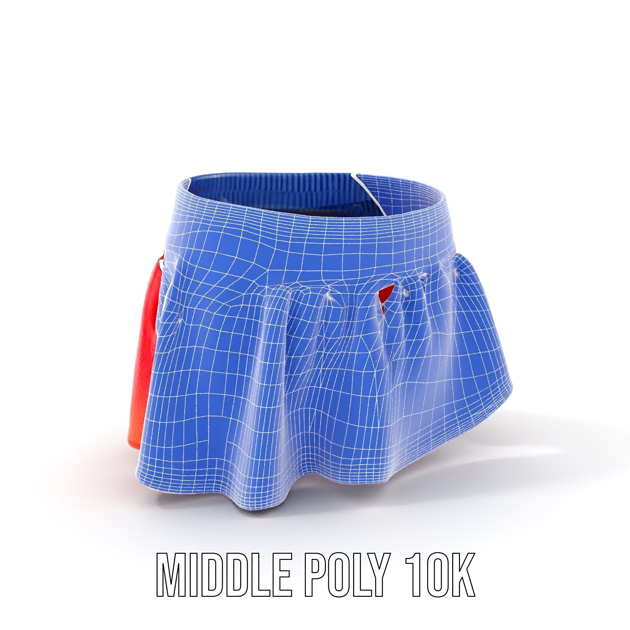 Sporty Mesh Skirt Model Pack Low-poly 3D model_31