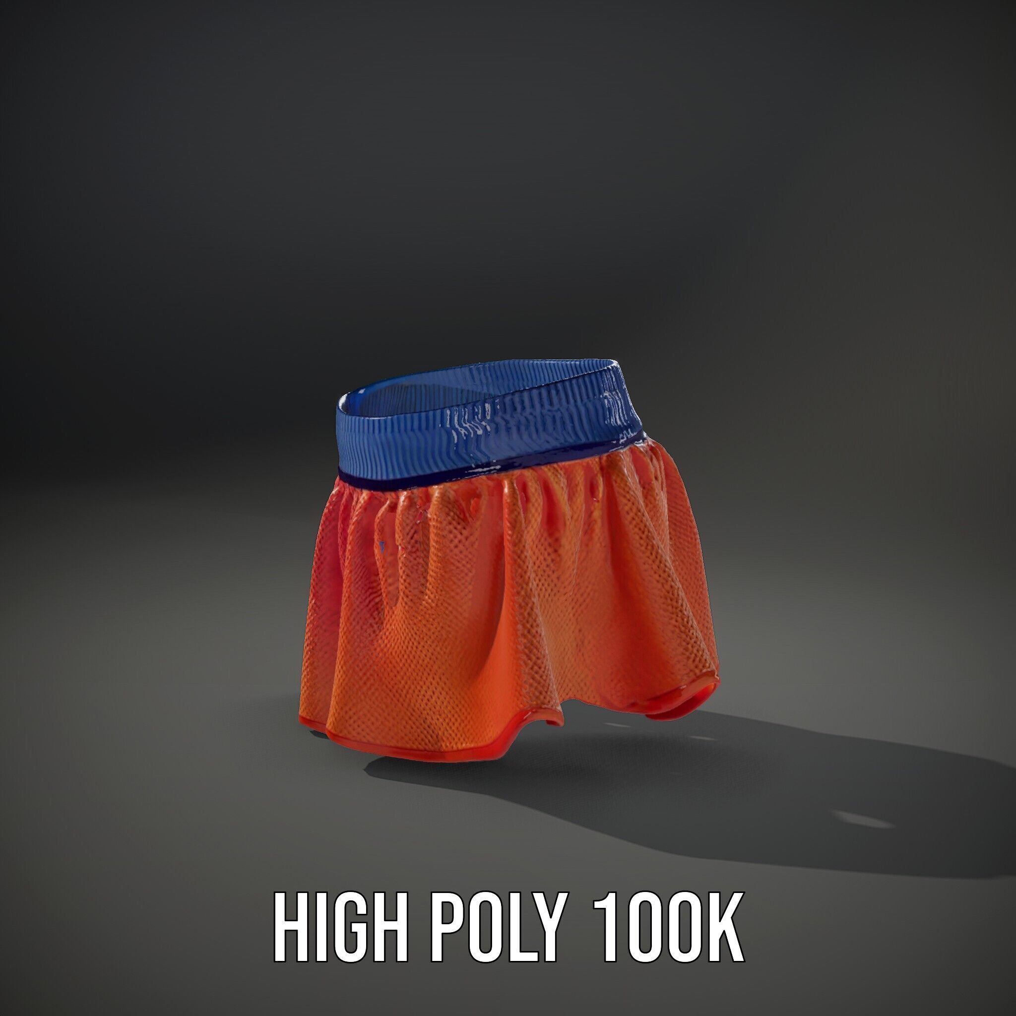 Sporty Mesh Skirt Model Pack Low-poly 3D model_8