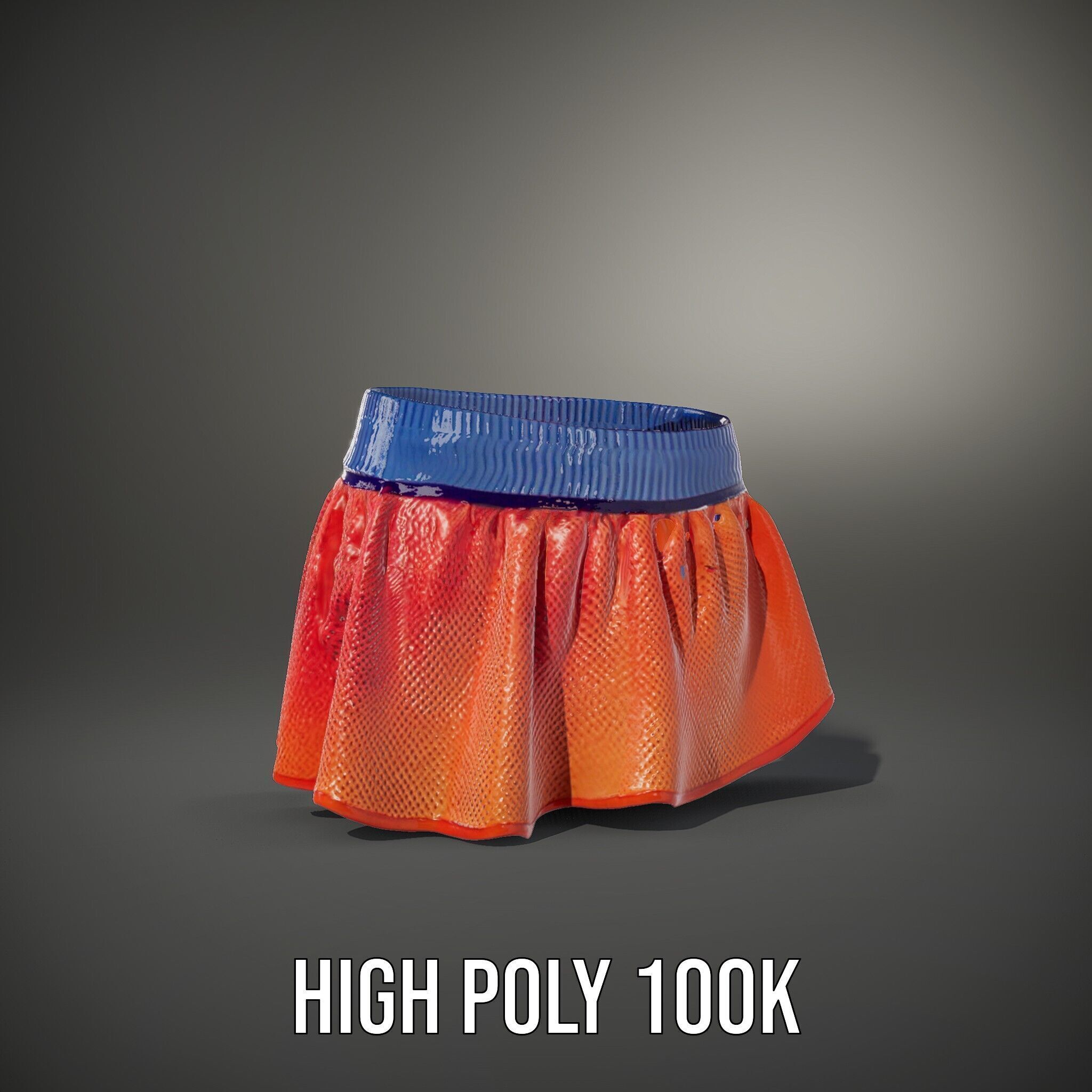 Sporty Mesh Skirt Model Pack Low-poly 3D model_11