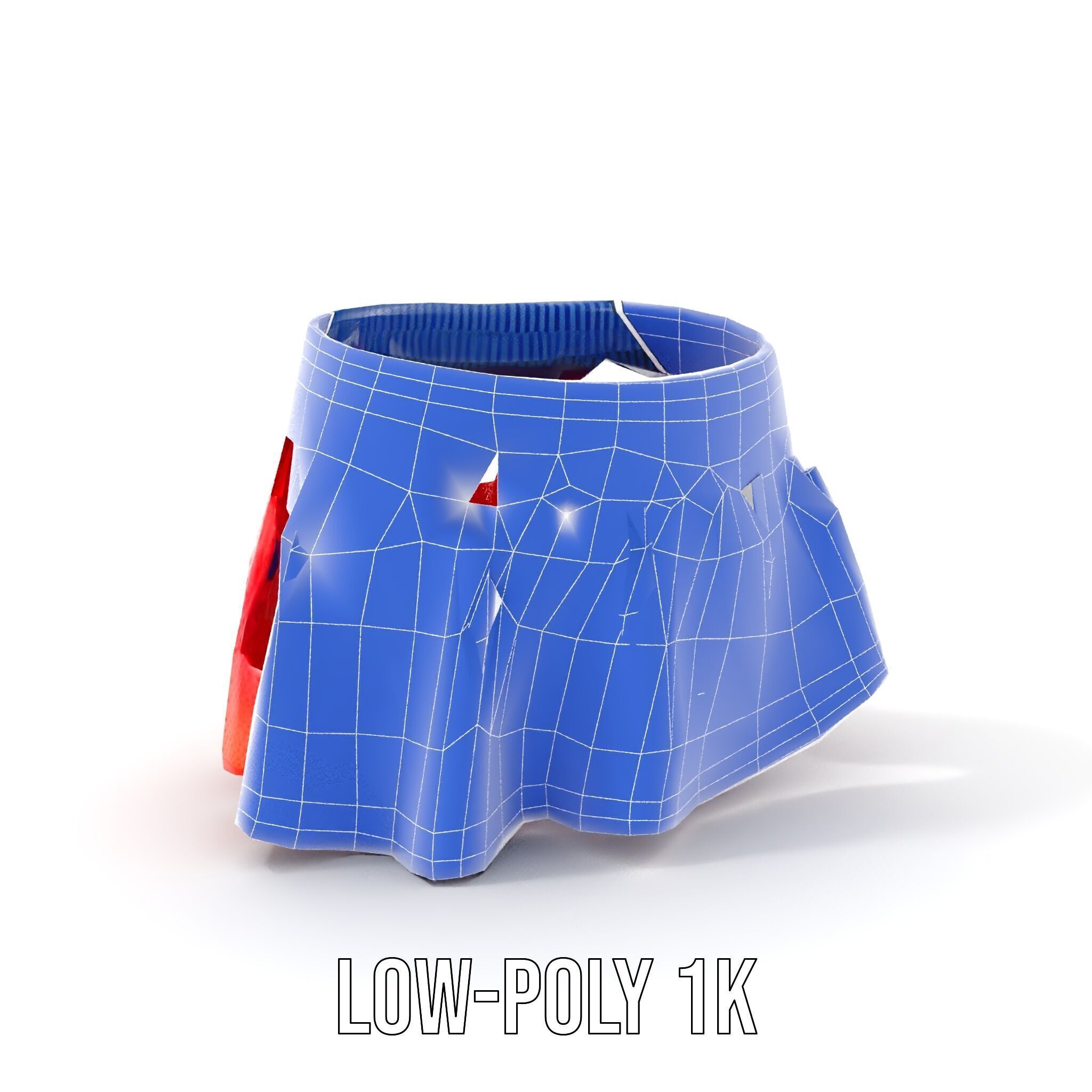 Sporty Mesh Skirt Model Pack Low-poly 3D model_16