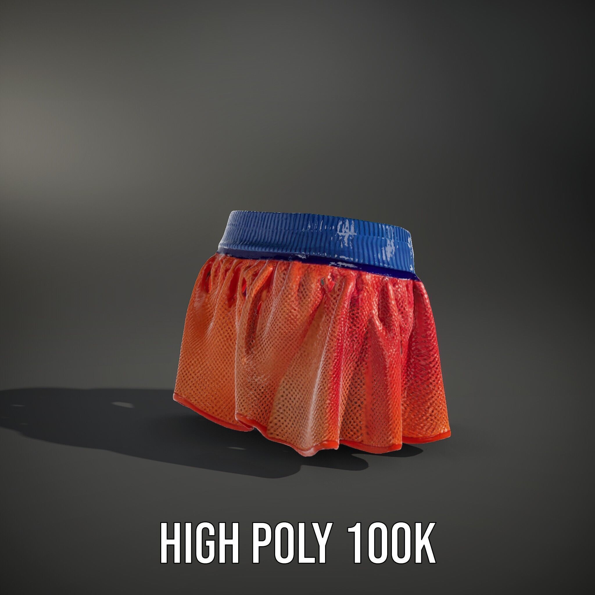 Sporty Mesh Skirt Model Pack Low-poly 3D model_14