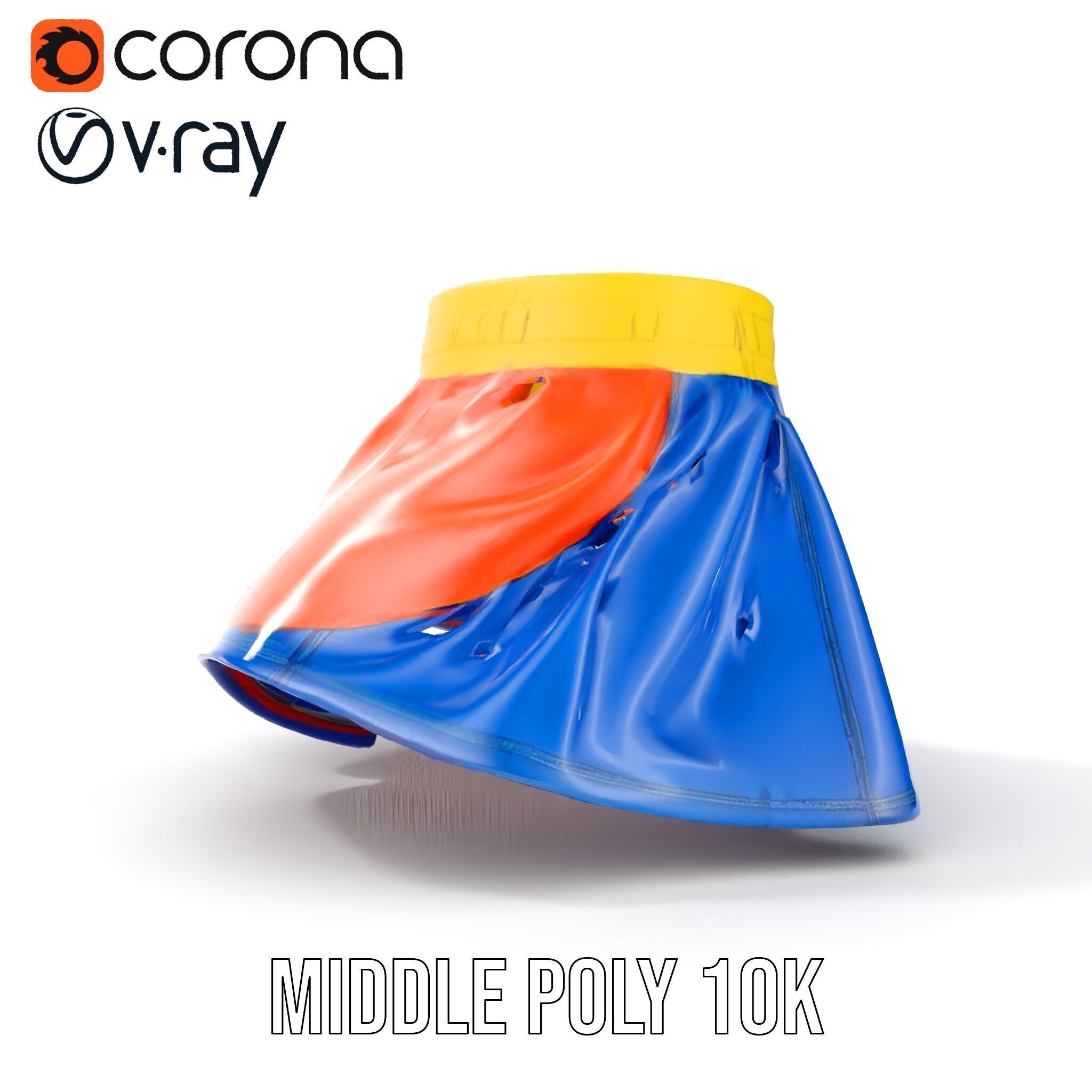 Colorful Skirt D Model Pack  Vibrant and Detailed Fashion Model Low-poly 3D model_12