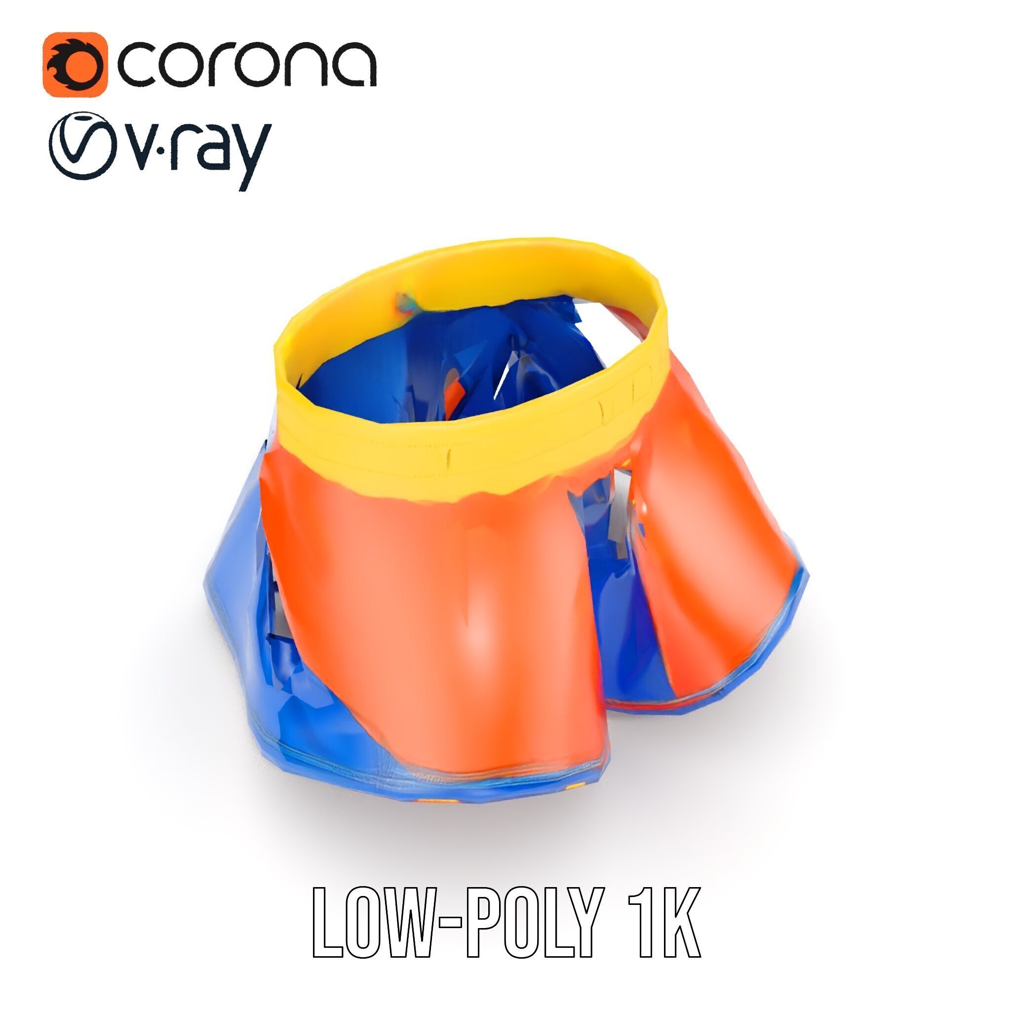 Colorful Skirt D Model Pack  Vibrant and Detailed Fashion Model Low-poly 3D model_10