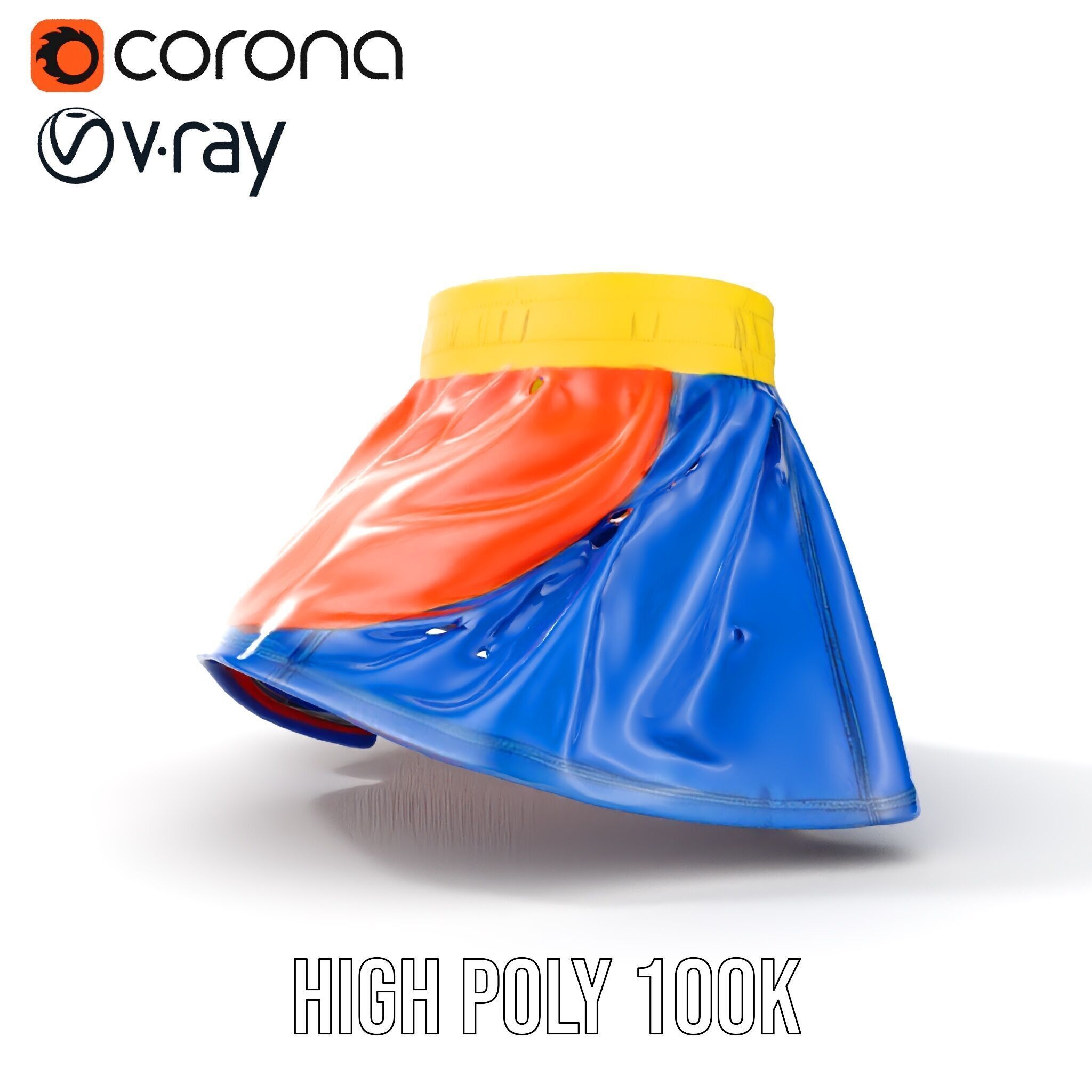 Colorful Skirt D Model Pack  Vibrant and Detailed Fashion Model Low-poly 3D model_25