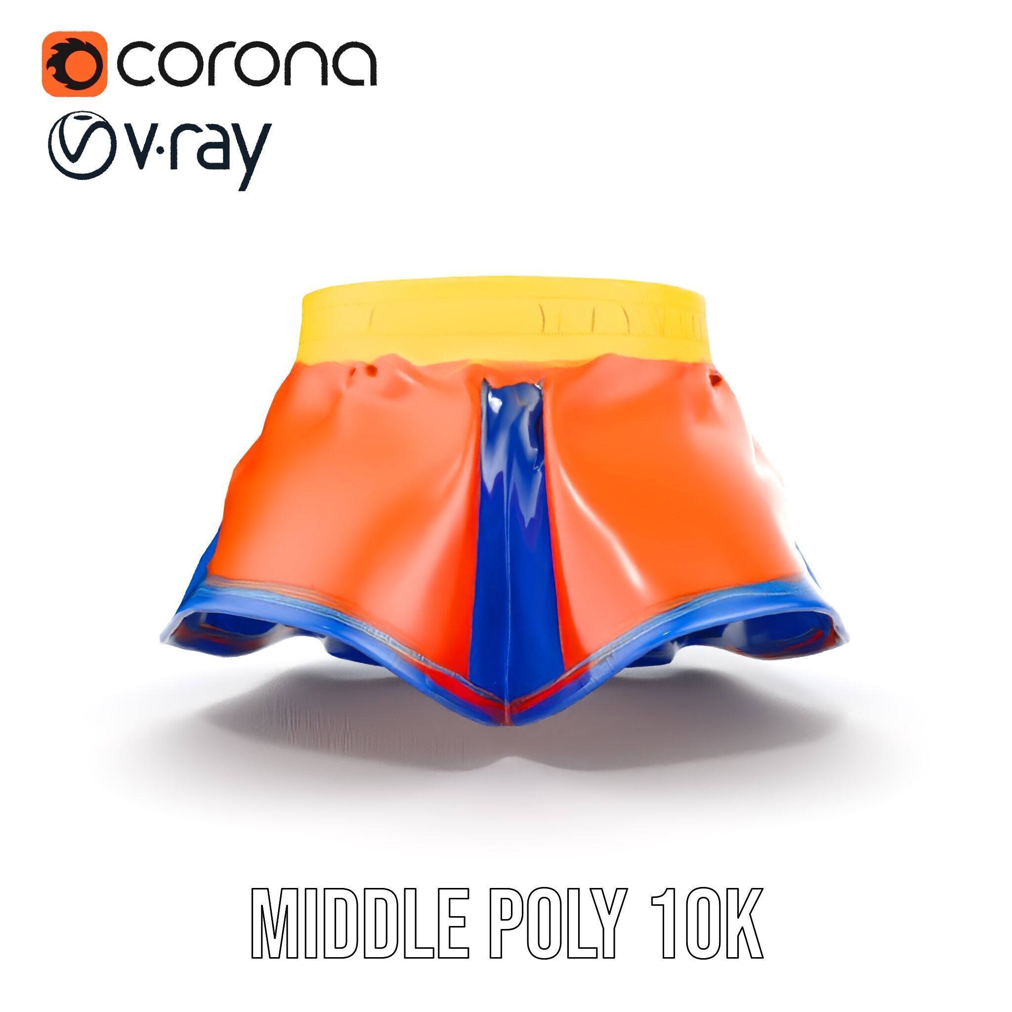 Colorful Skirt D Model Pack  Vibrant and Detailed Fashion Model Low-poly 3D model_6