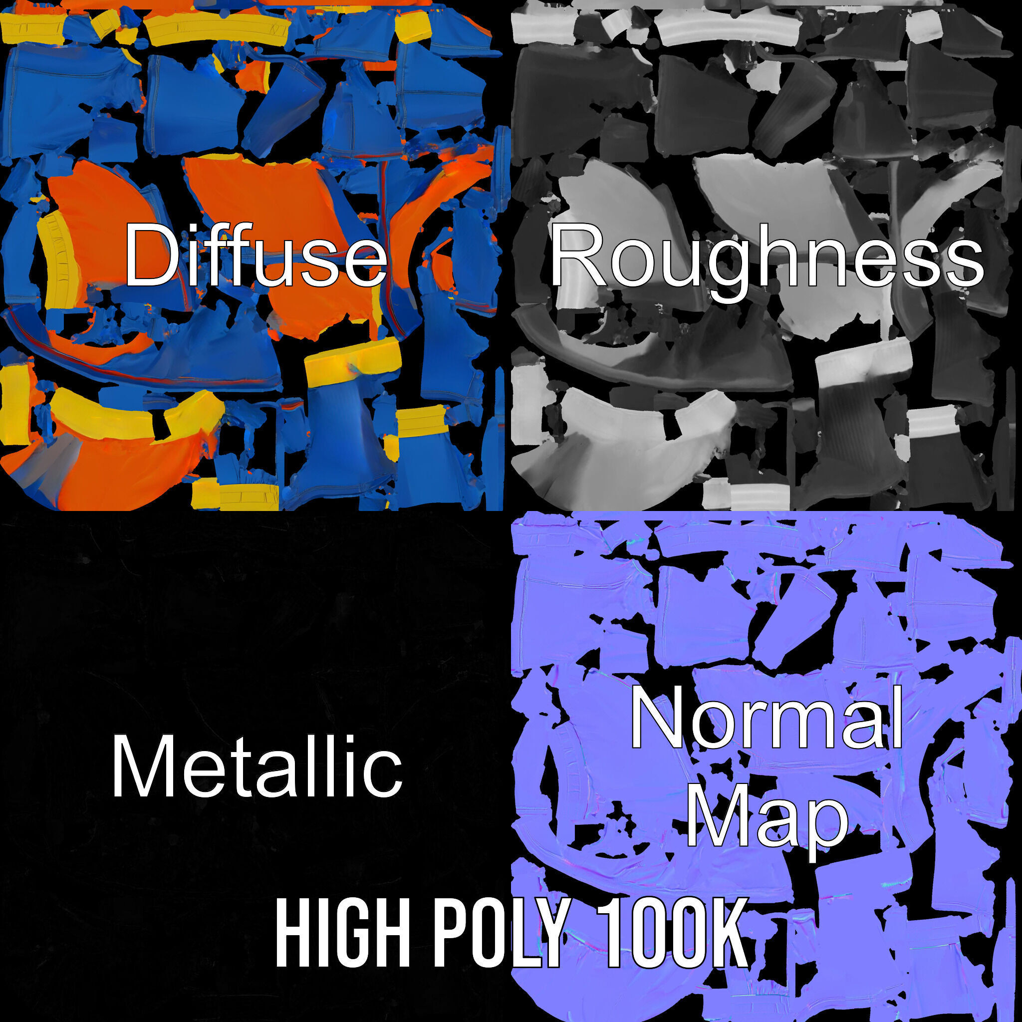 Colorful Skirt D Model Pack  Vibrant and Detailed Fashion Model Low-poly 3D model_3