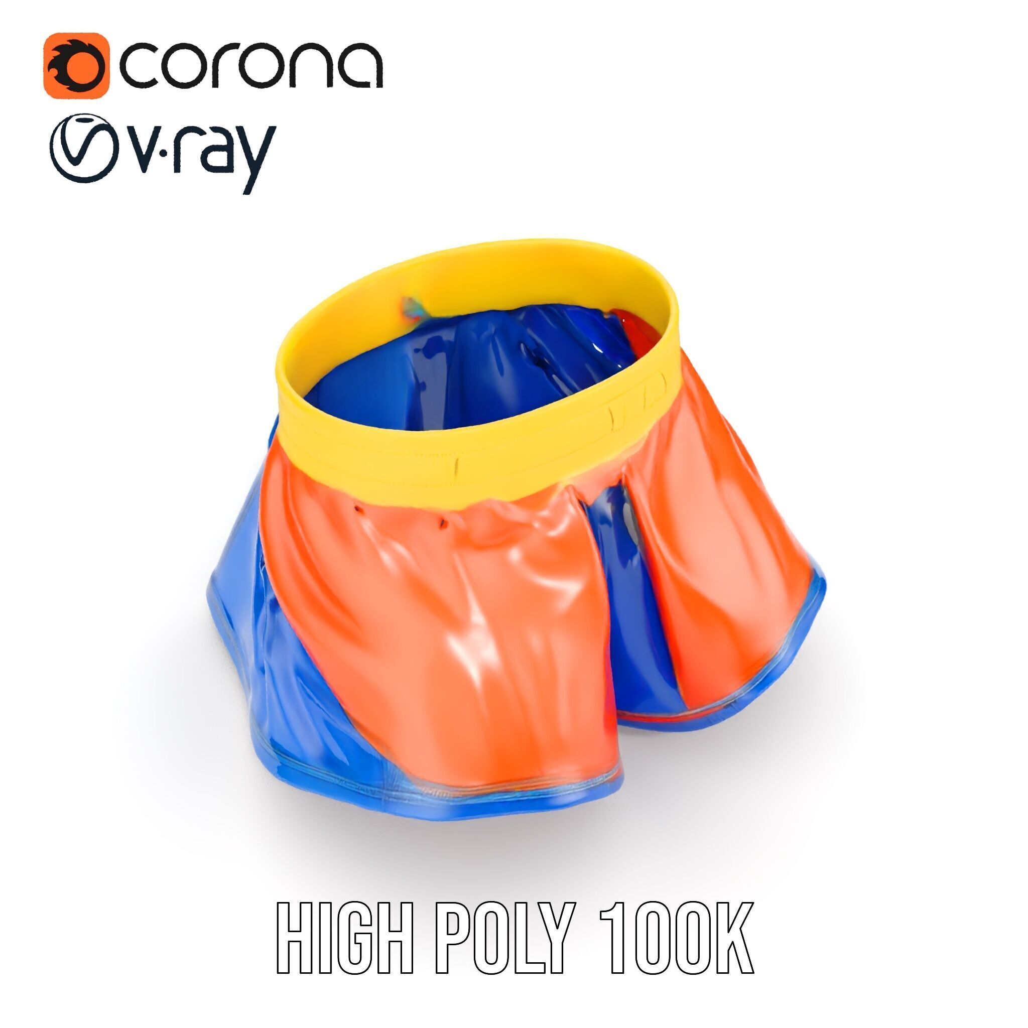 Colorful Skirt D Model Pack  Vibrant and Detailed Fashion Model Low-poly 3D model_30