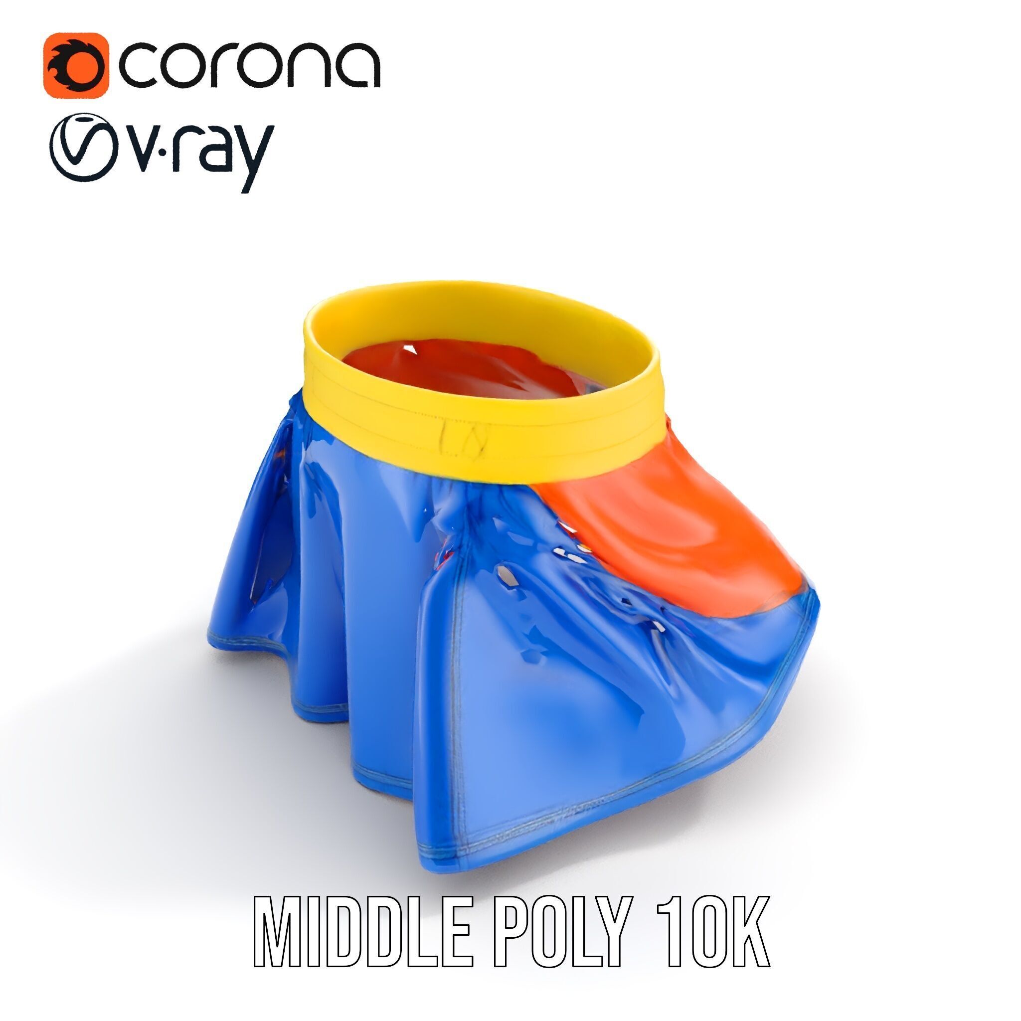 Colorful Skirt D Model Pack  Vibrant and Detailed Fashion Model Low-poly 3D model_9