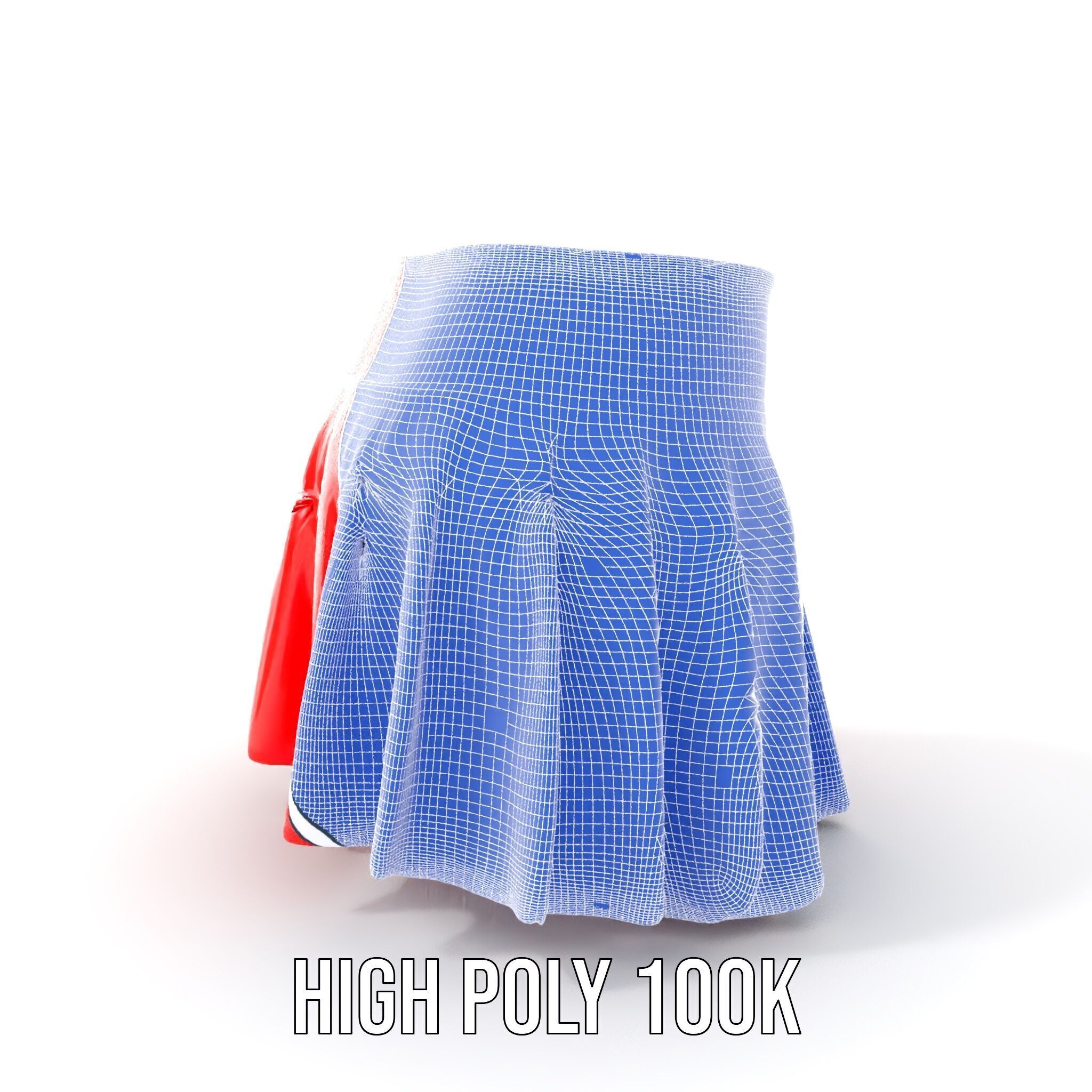 Pleated Skirt D Model Pack Low-poly 3D model_4