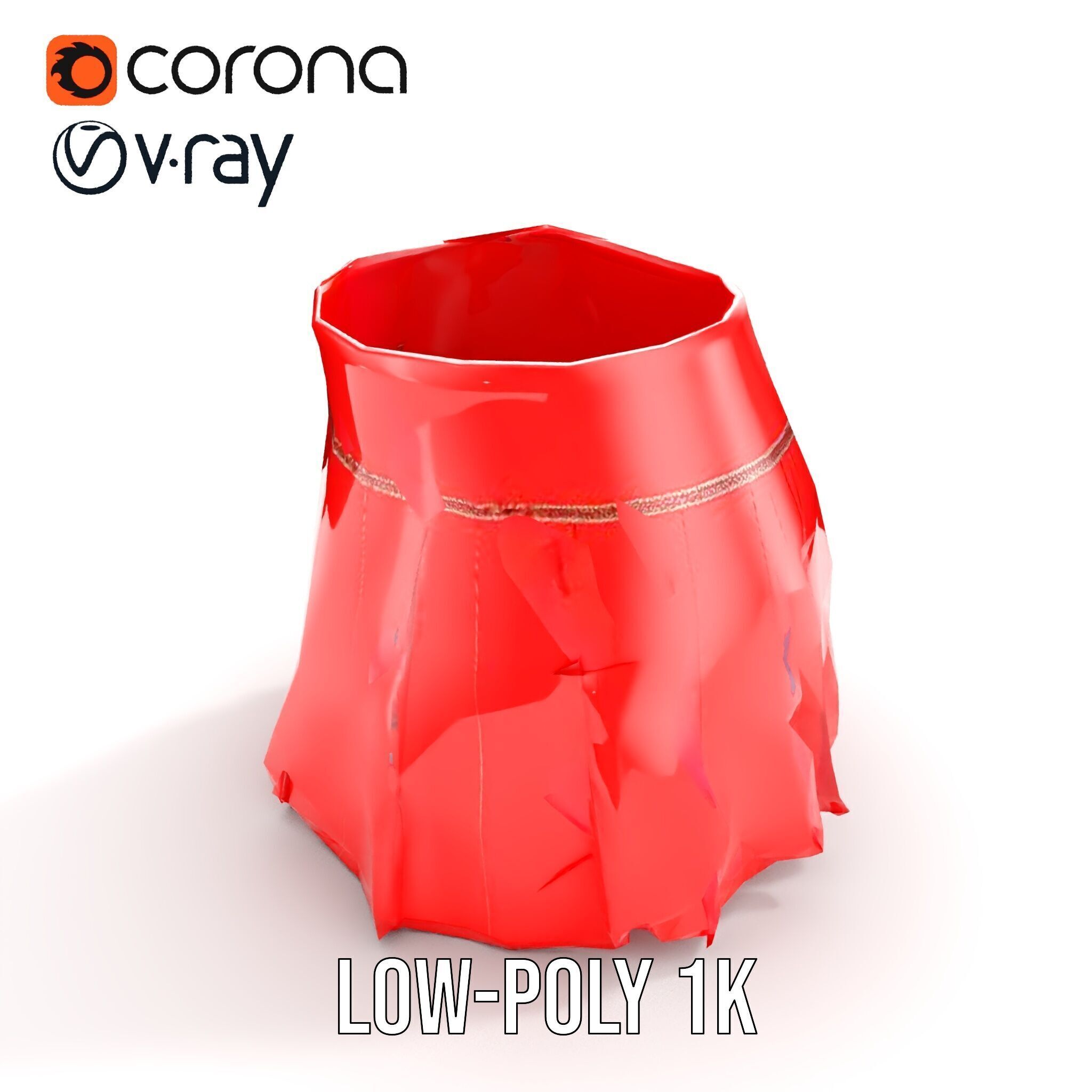 Pleated Skirt D Model Pack Low-poly 3D model_7