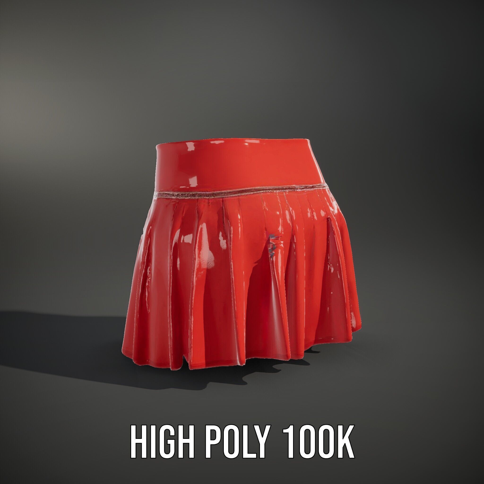 Pleated Skirt D Model Pack Low-poly 3D model_11