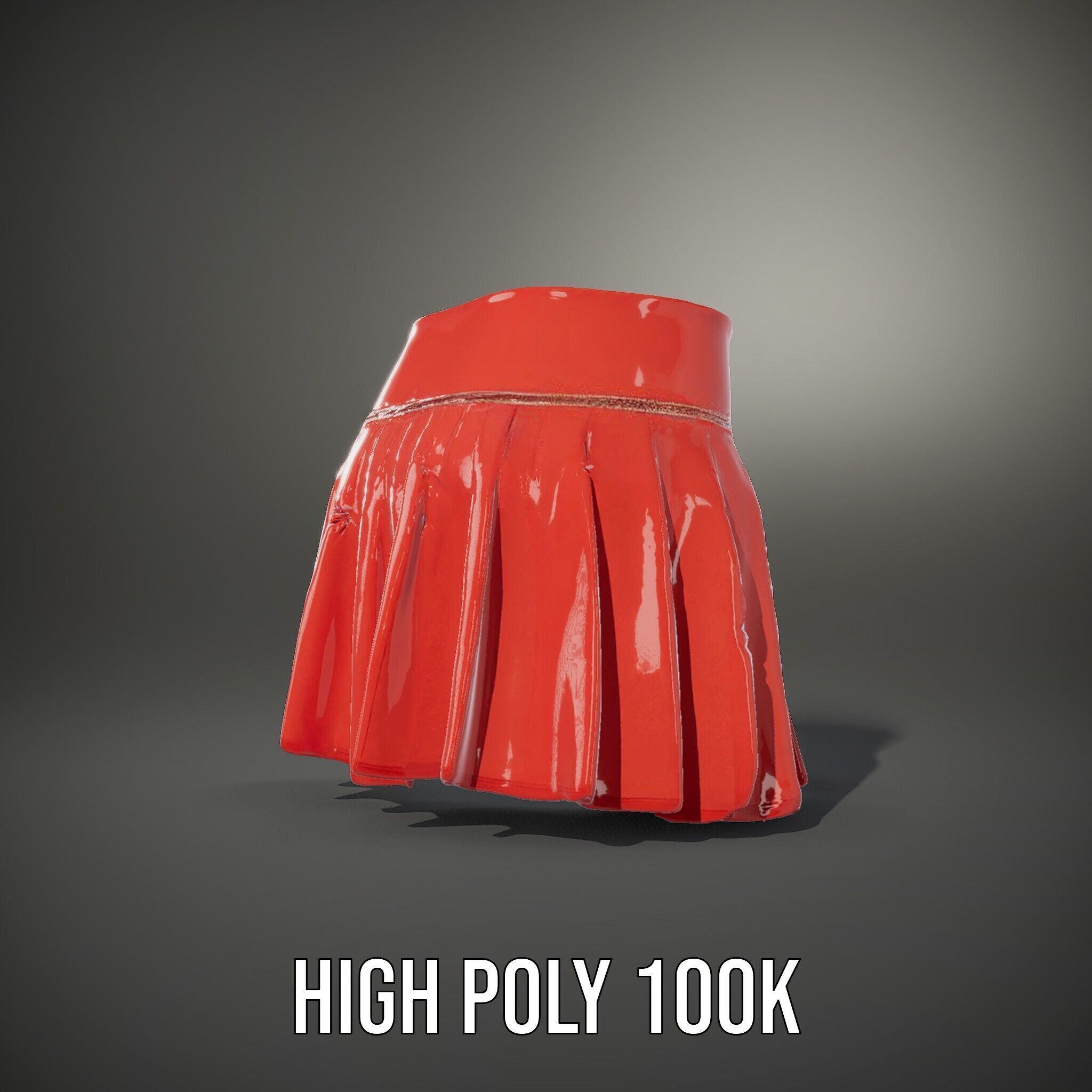 Pleated Skirt D Model Pack Low-poly 3D model_8